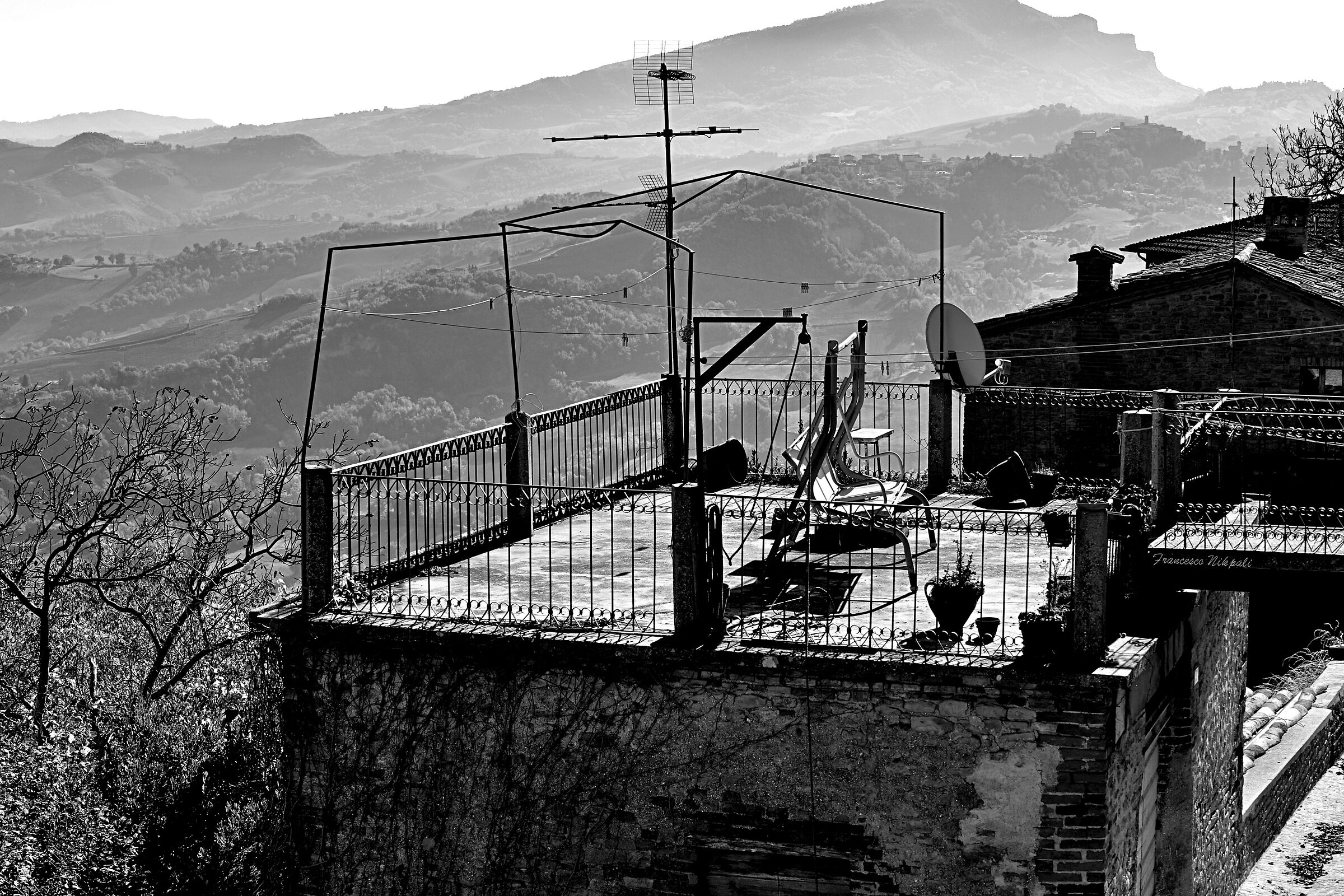 Balcone all'aperto