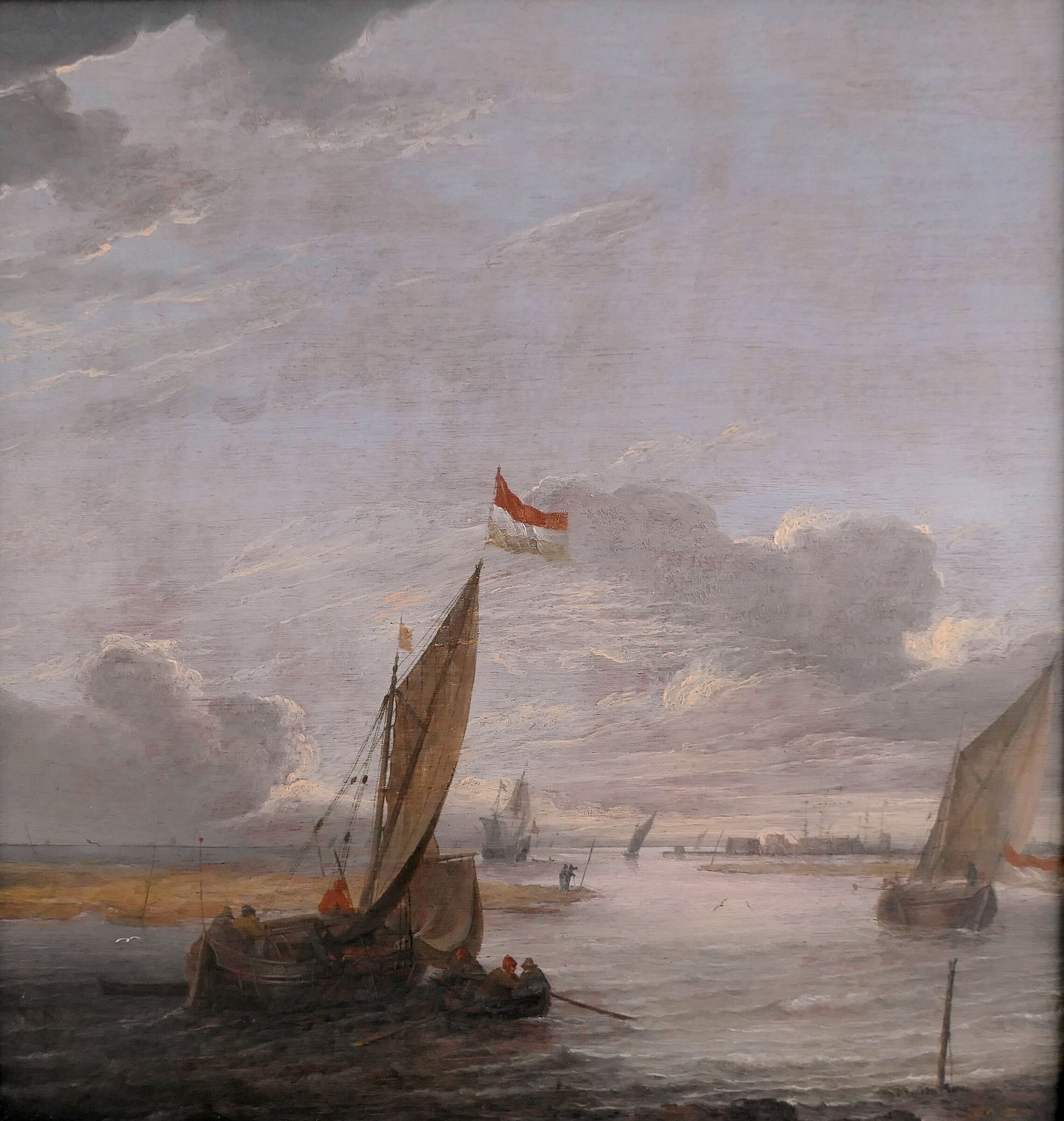 Simon de Vlieger "Porto su un fiume"