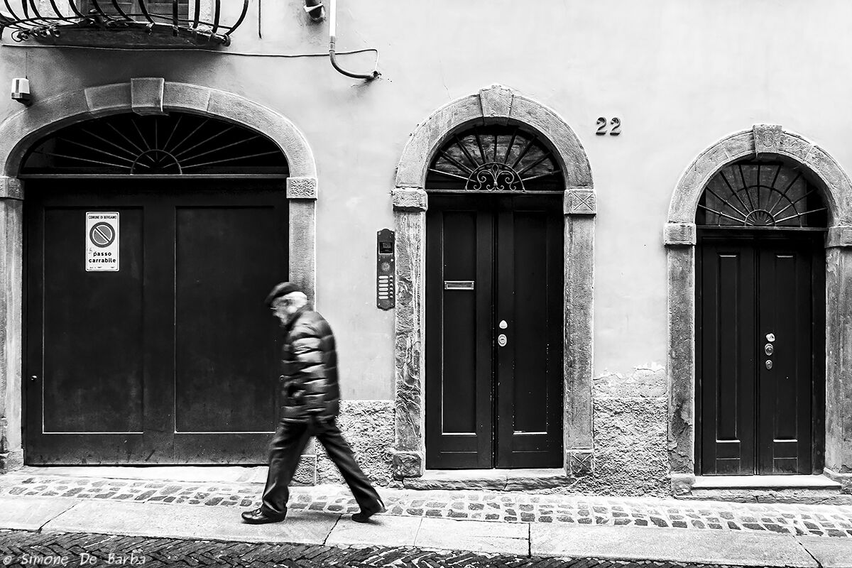 Walking... only but decided on his way.