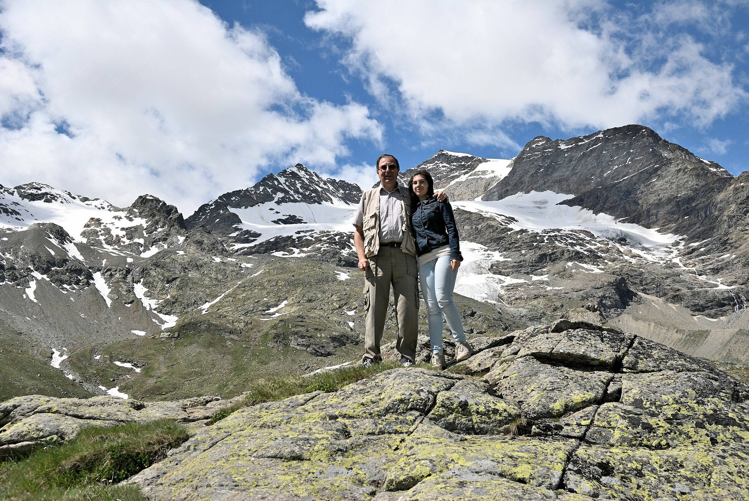 Io e Mara al passo Bernina