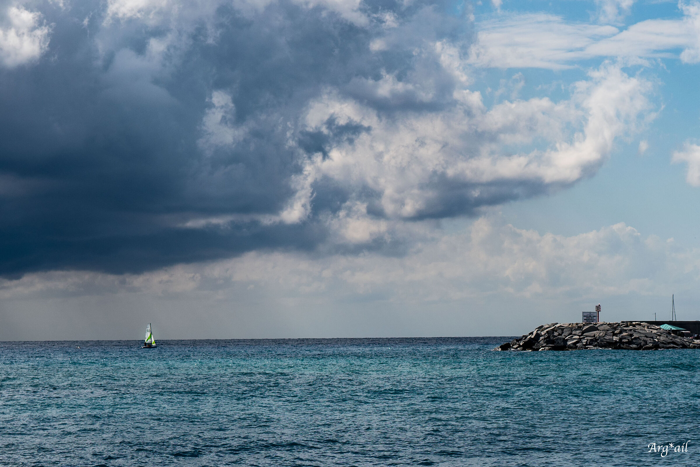 Boat in storm