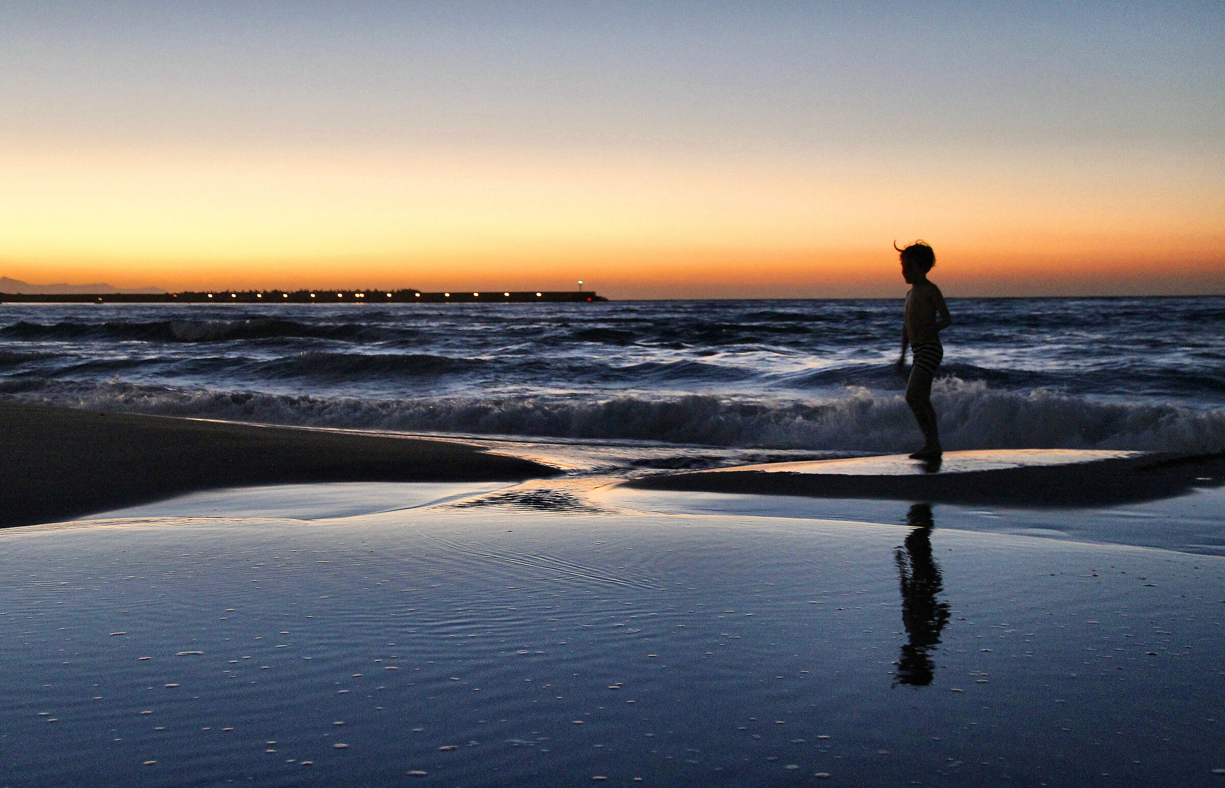 giocando con i riflessi al tramonto