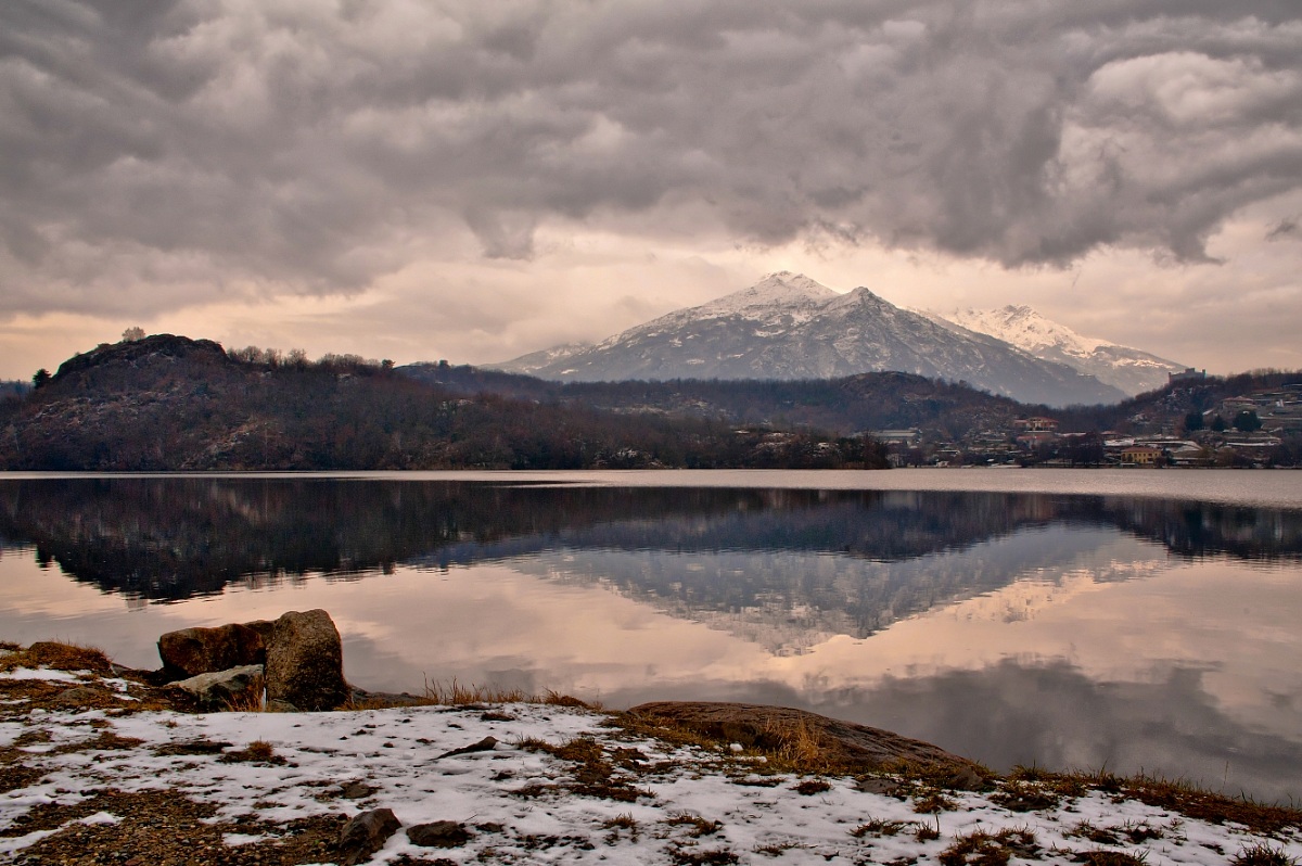 Ominous sky over the lake Sirius