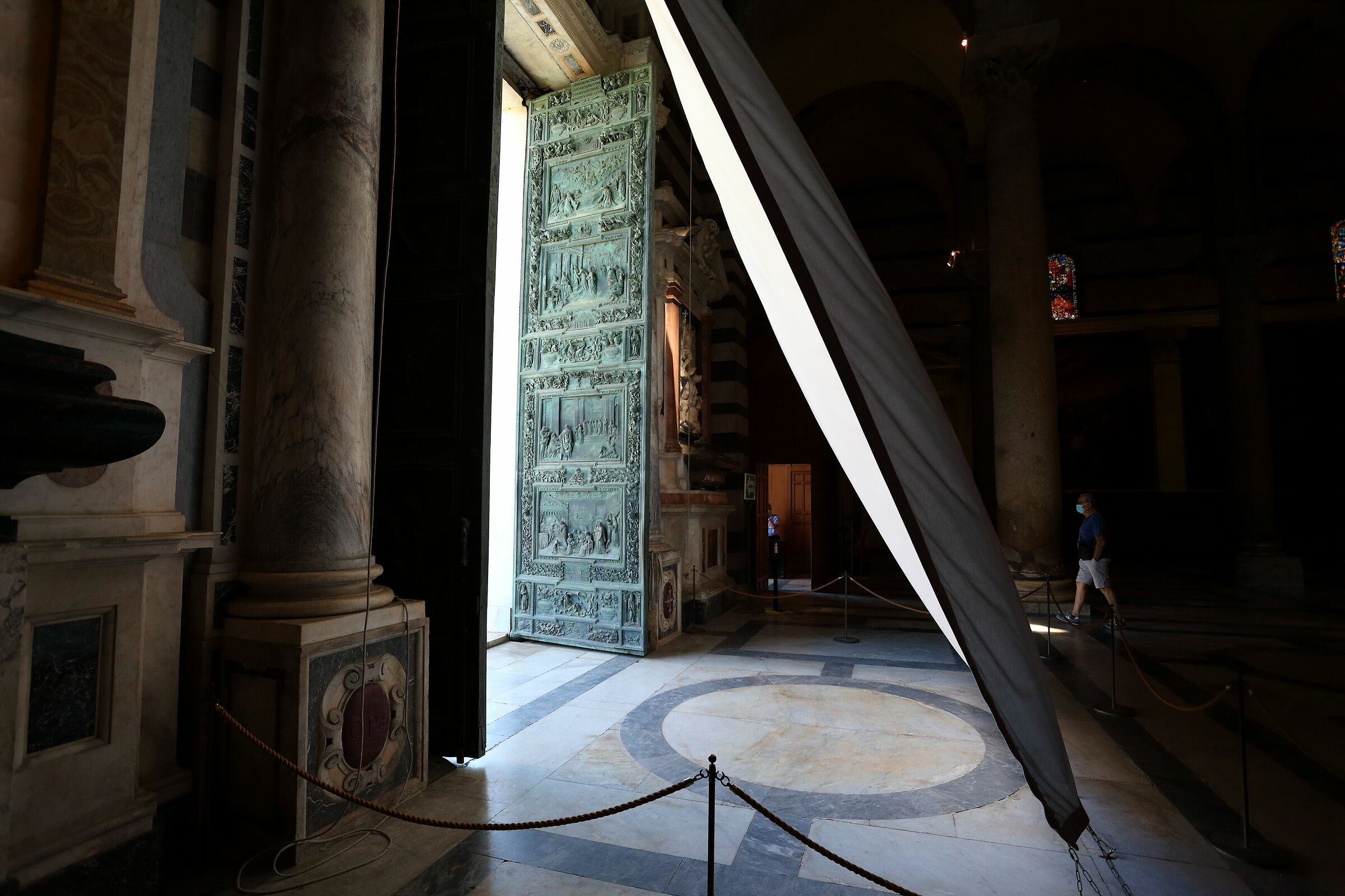 Lights and shadows at the entrance of the Cathedral of Pisa