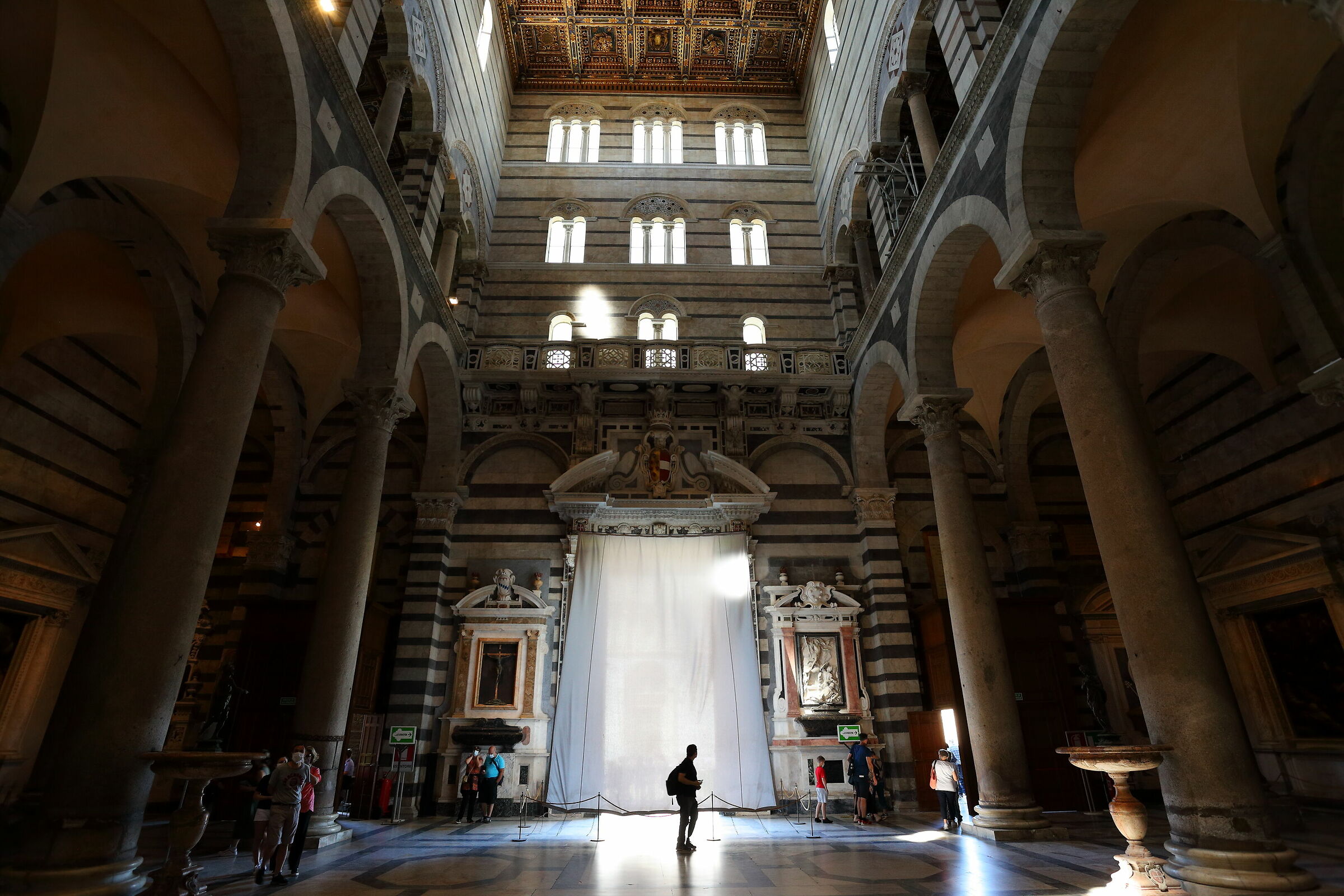 Lights and shadows at the entrance of the Cathedral of Pisa