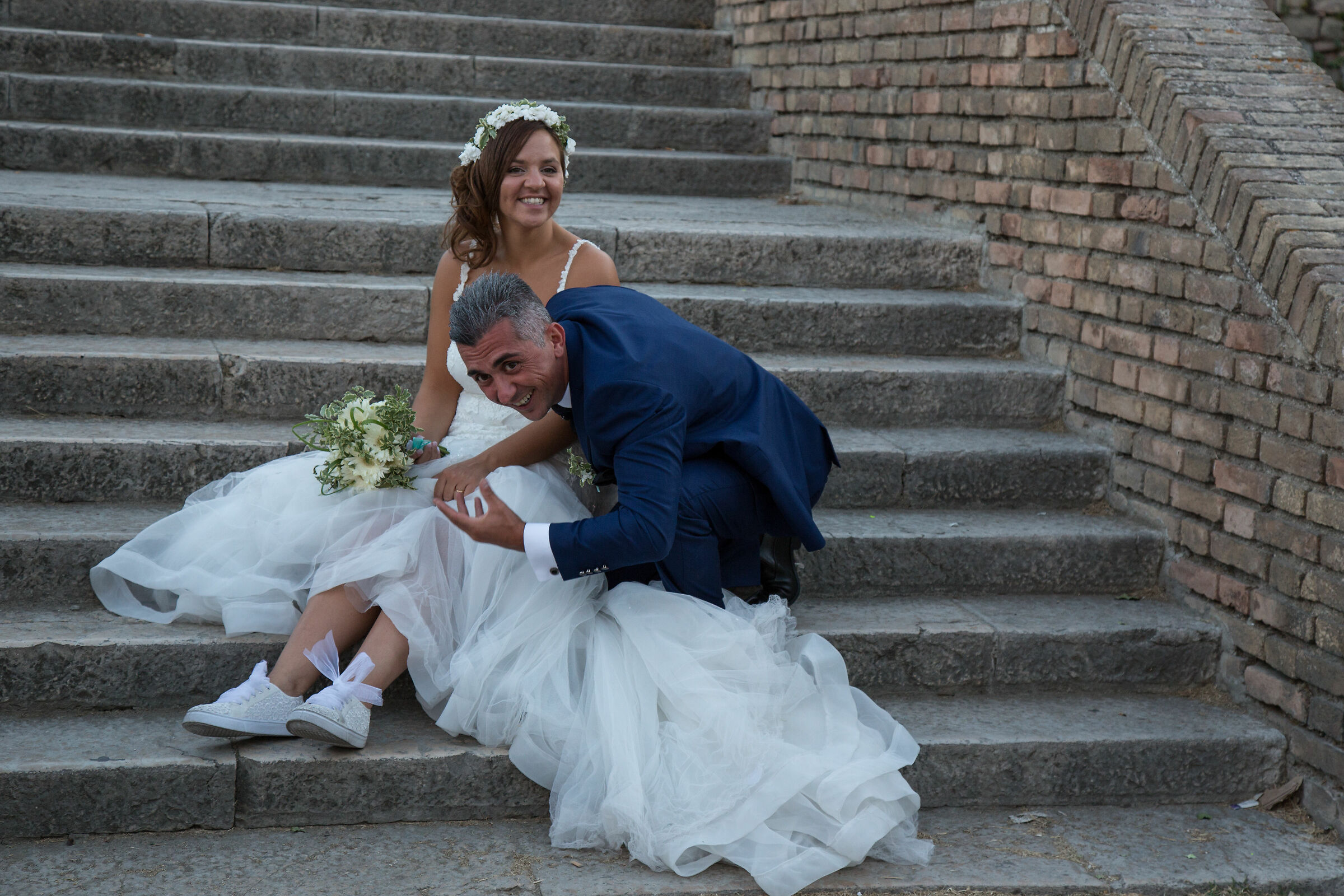 See the bride's shoes