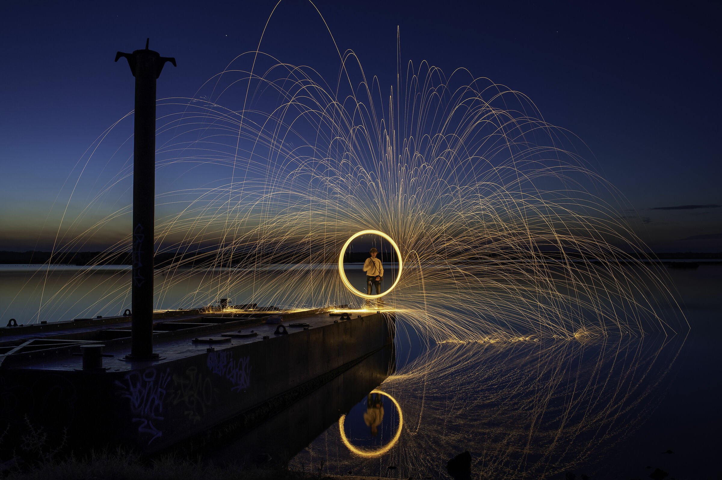 Fuochi d'artificio in Pialassa