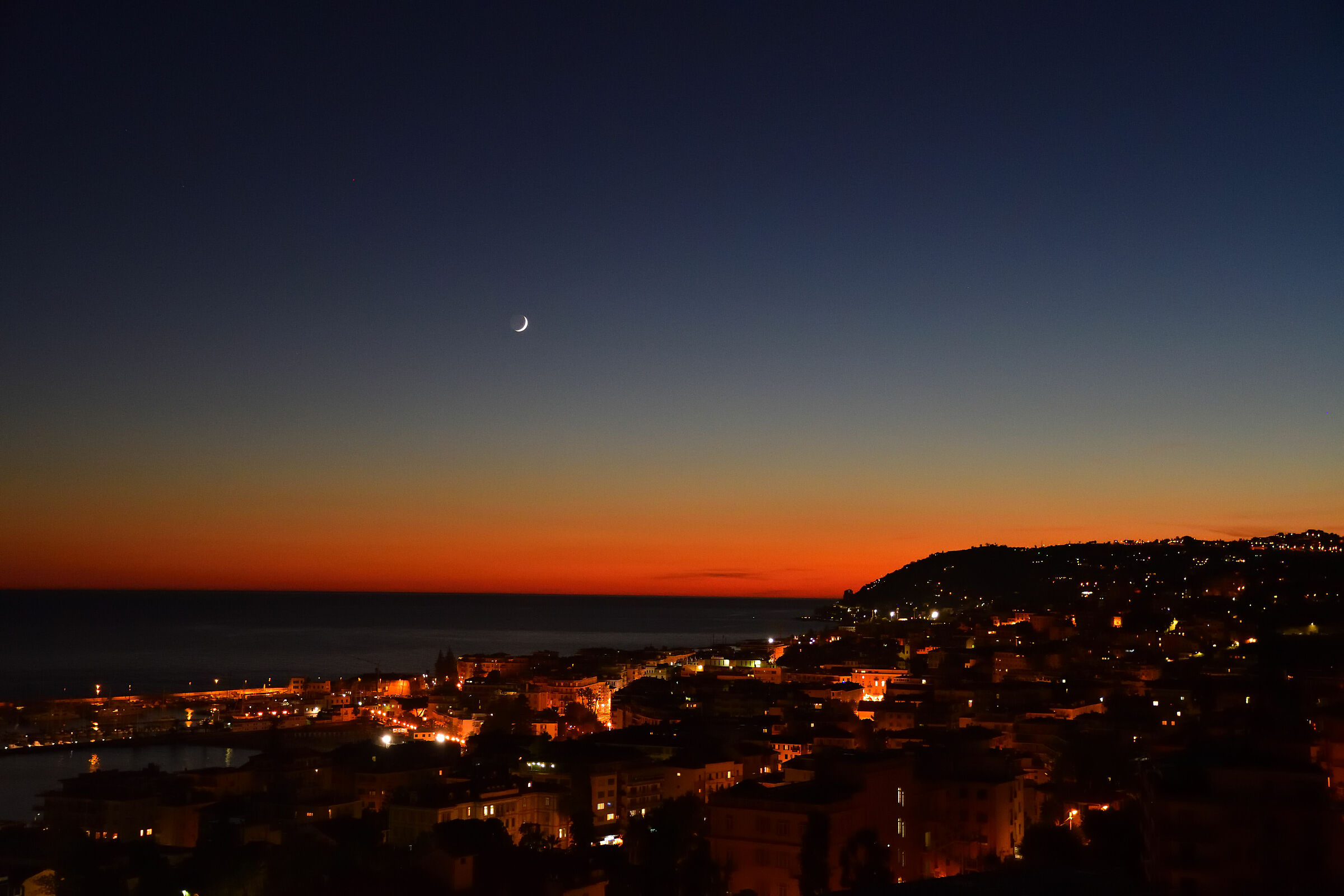 Tramonto Sanremo "Siamo Arancioni" !