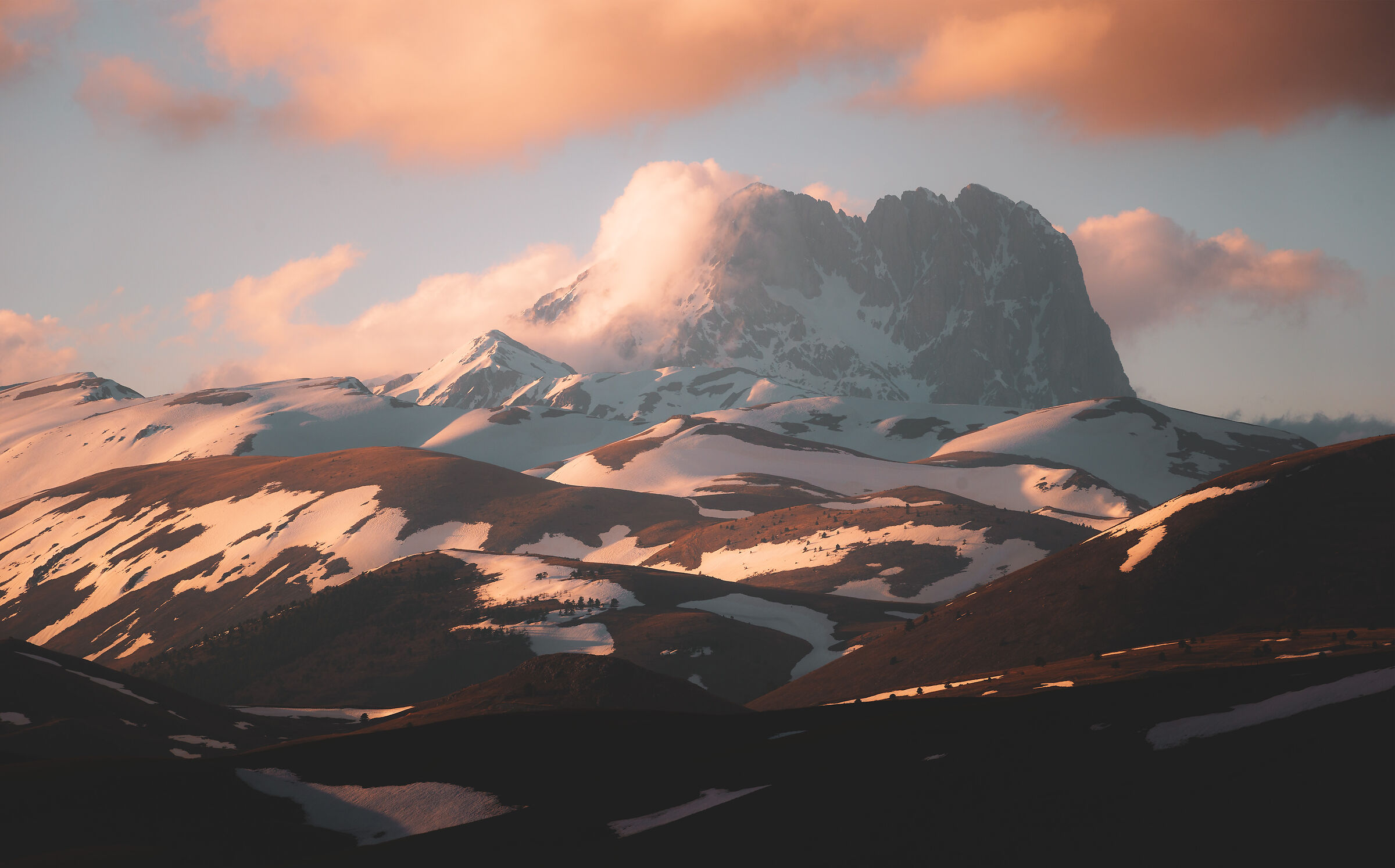 Prima neve sul Gran Sasso