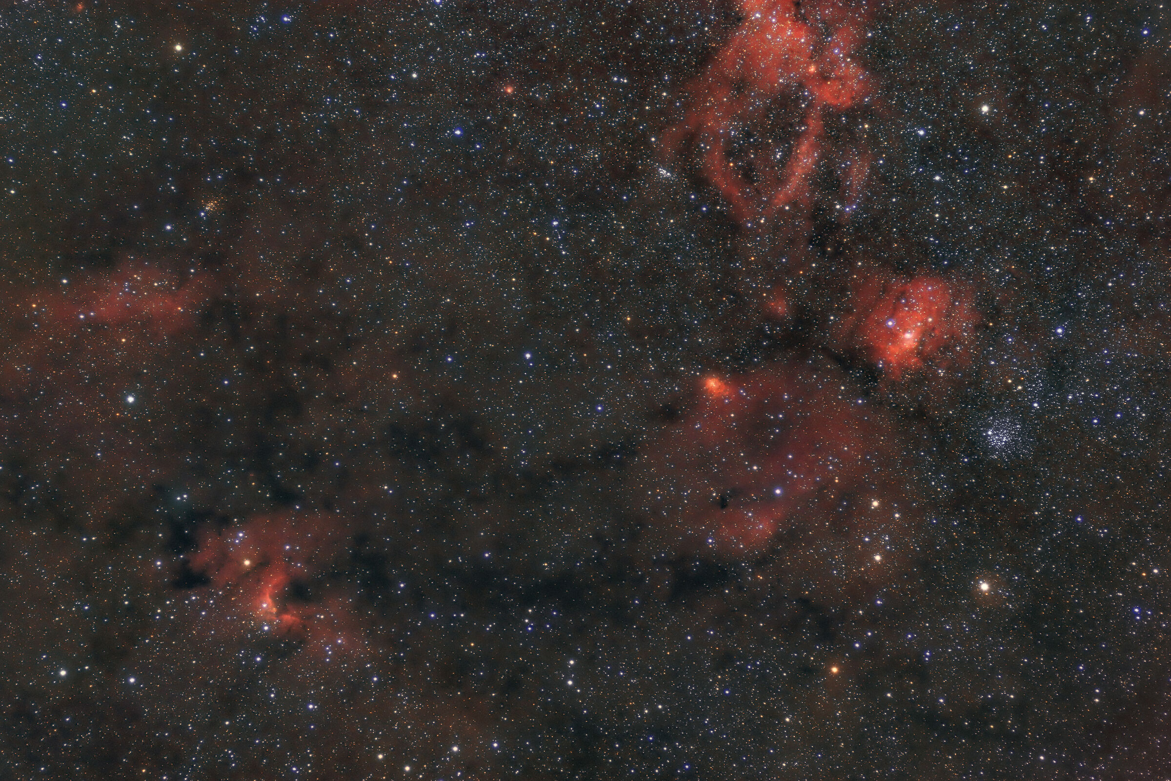 Nebulae between Cepheus and Cassiopee