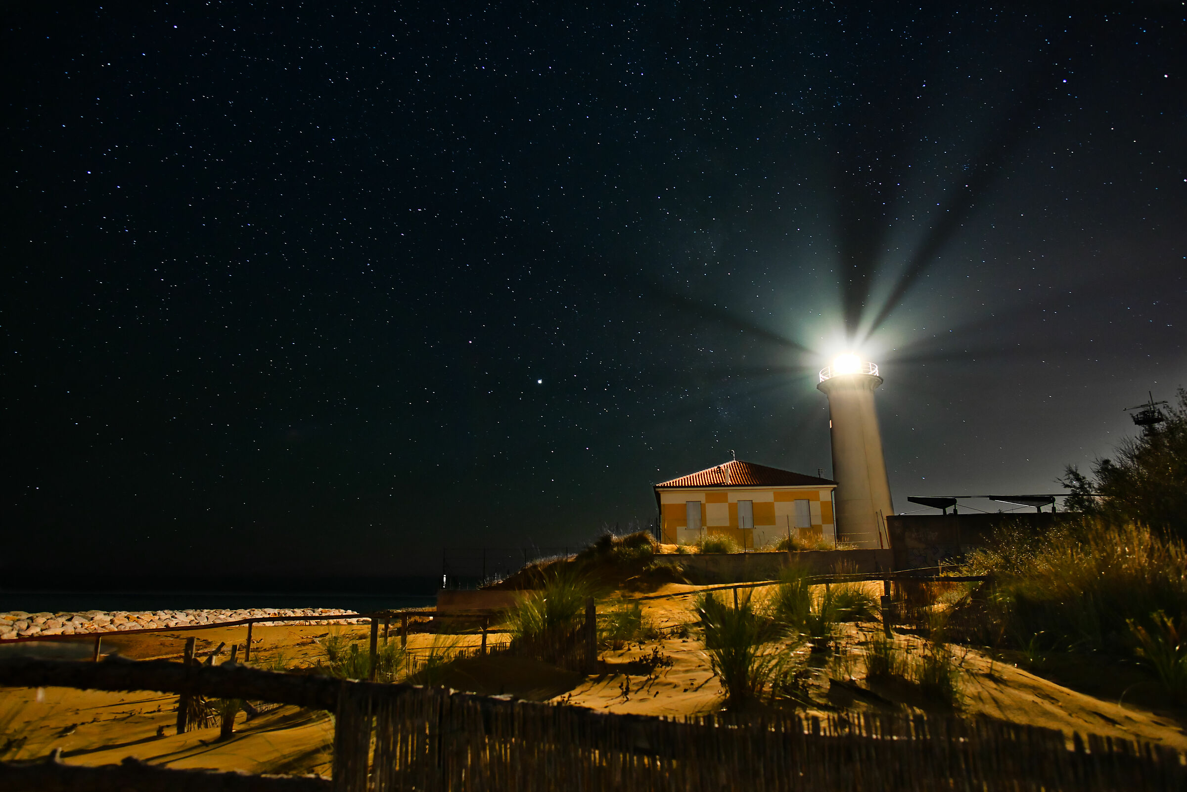 Stars at the Bibione Lighthouse