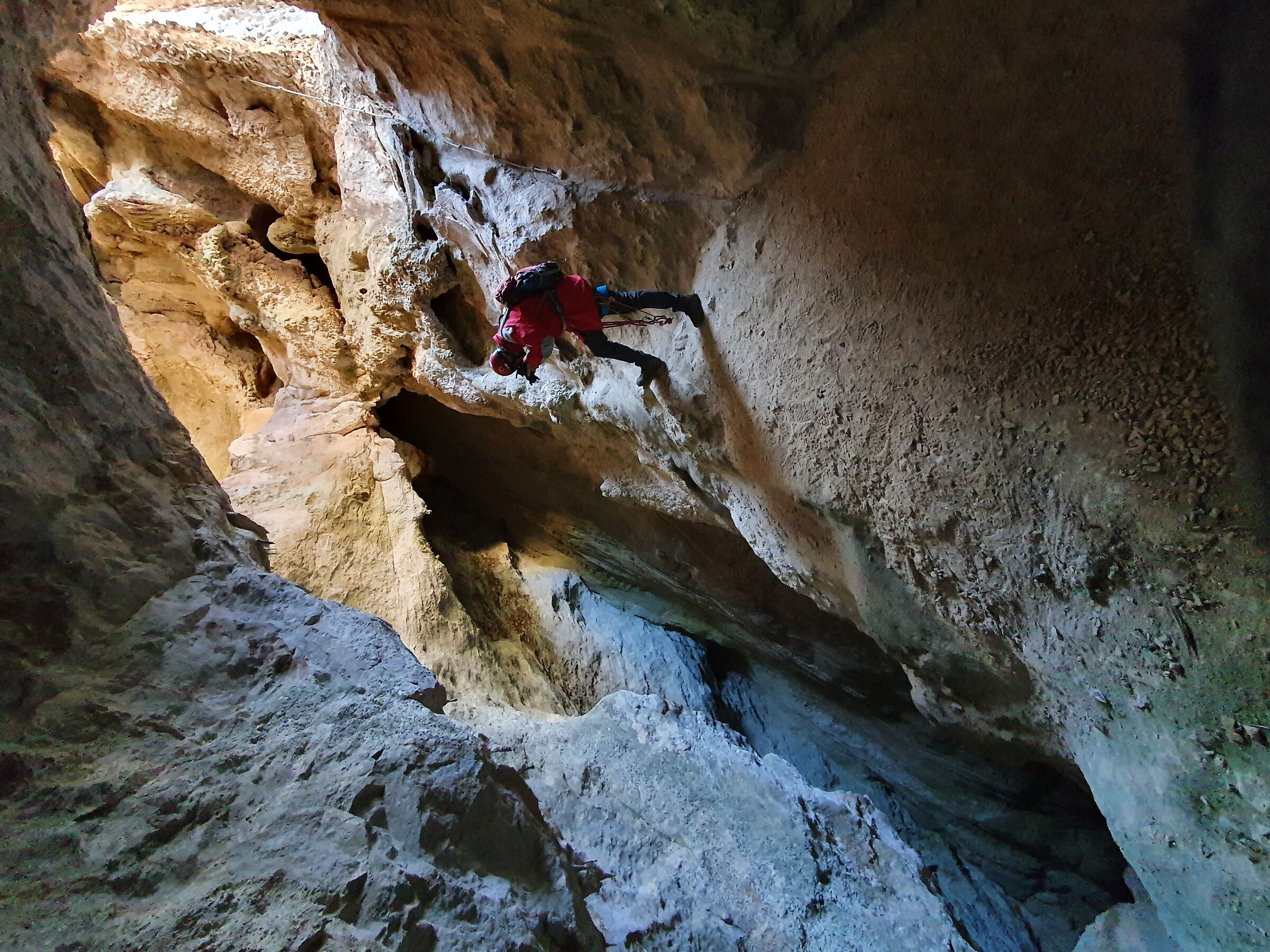 In the cave. The Blue Savage is also this