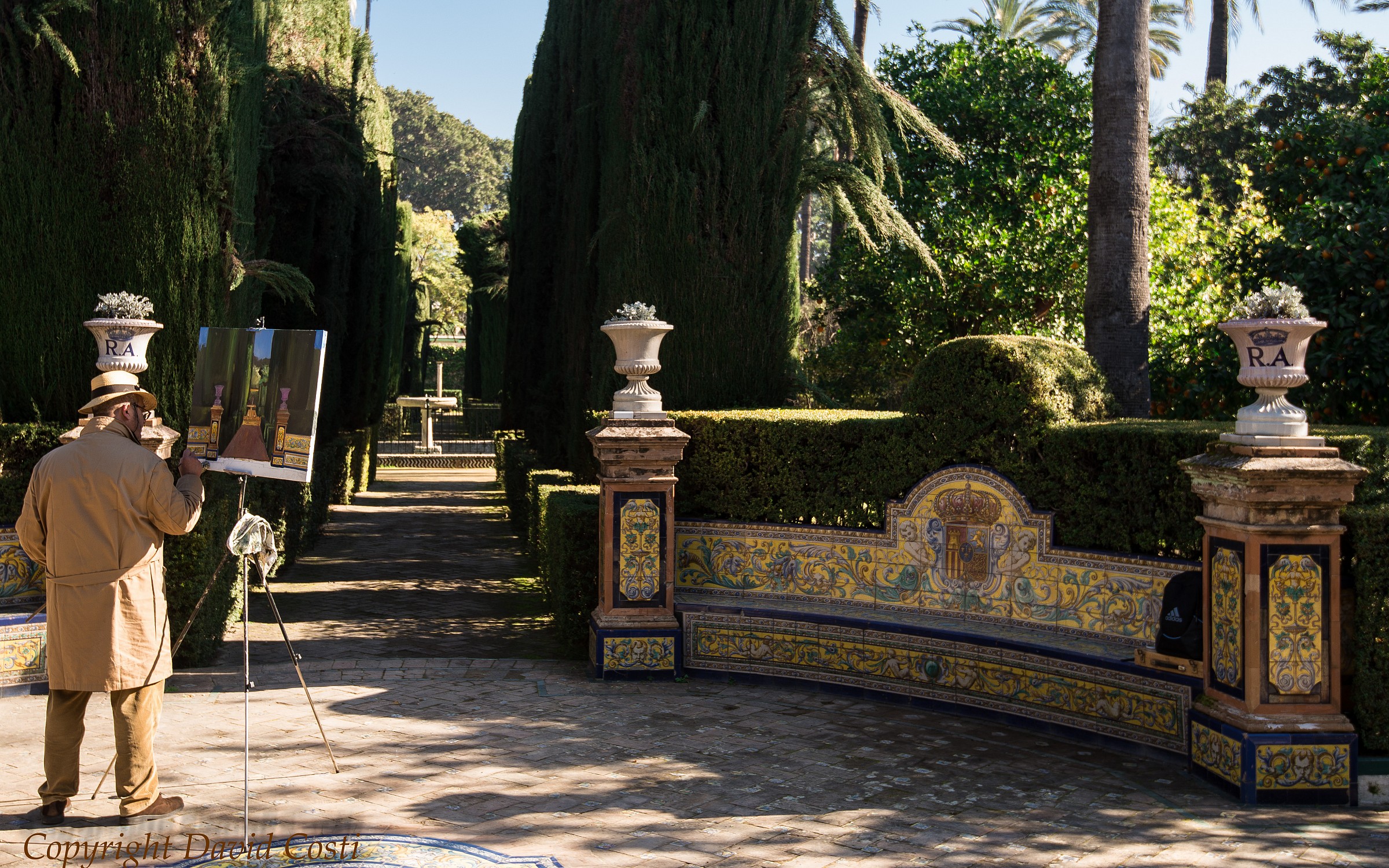 Nei giardini dell'Alcazar