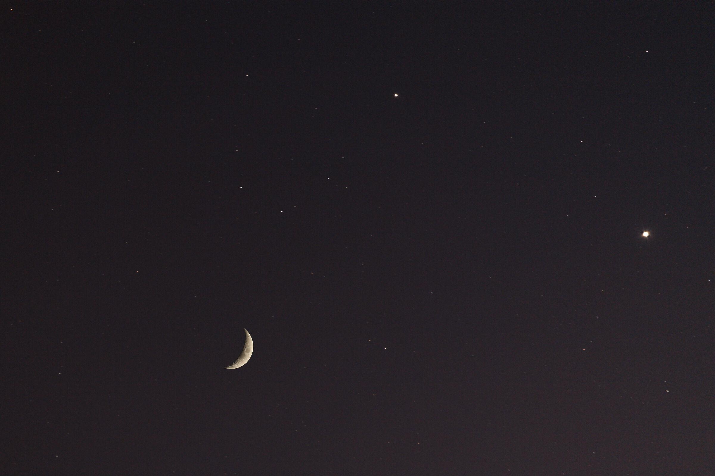 Congiunzione Luna Giove Saturno del 19-11-2020