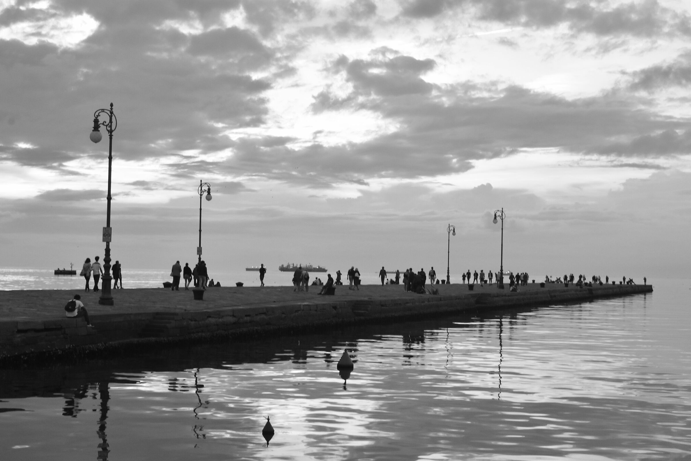 Sunset in Trieste Molo Audace