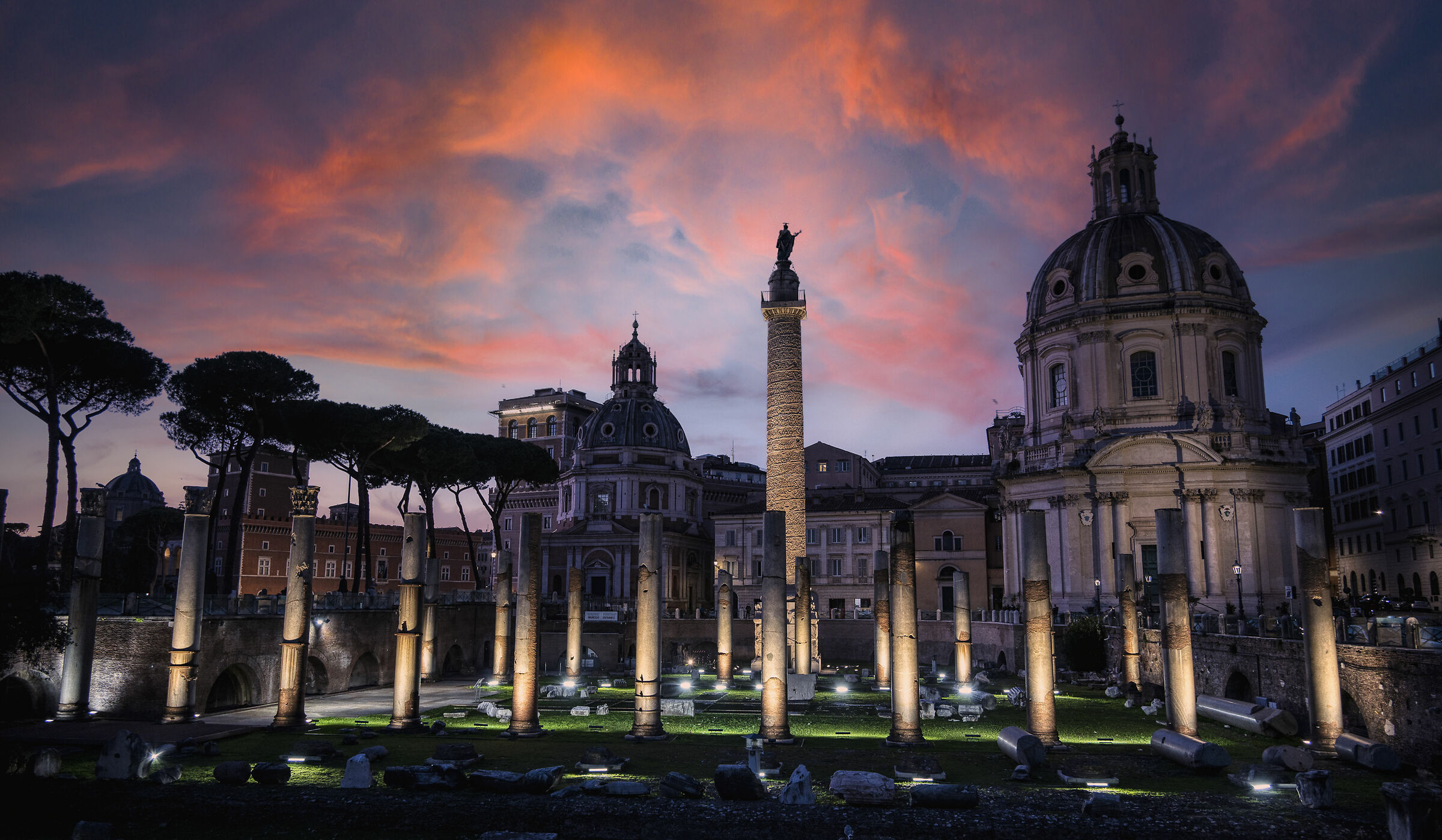 due passi al tramonto