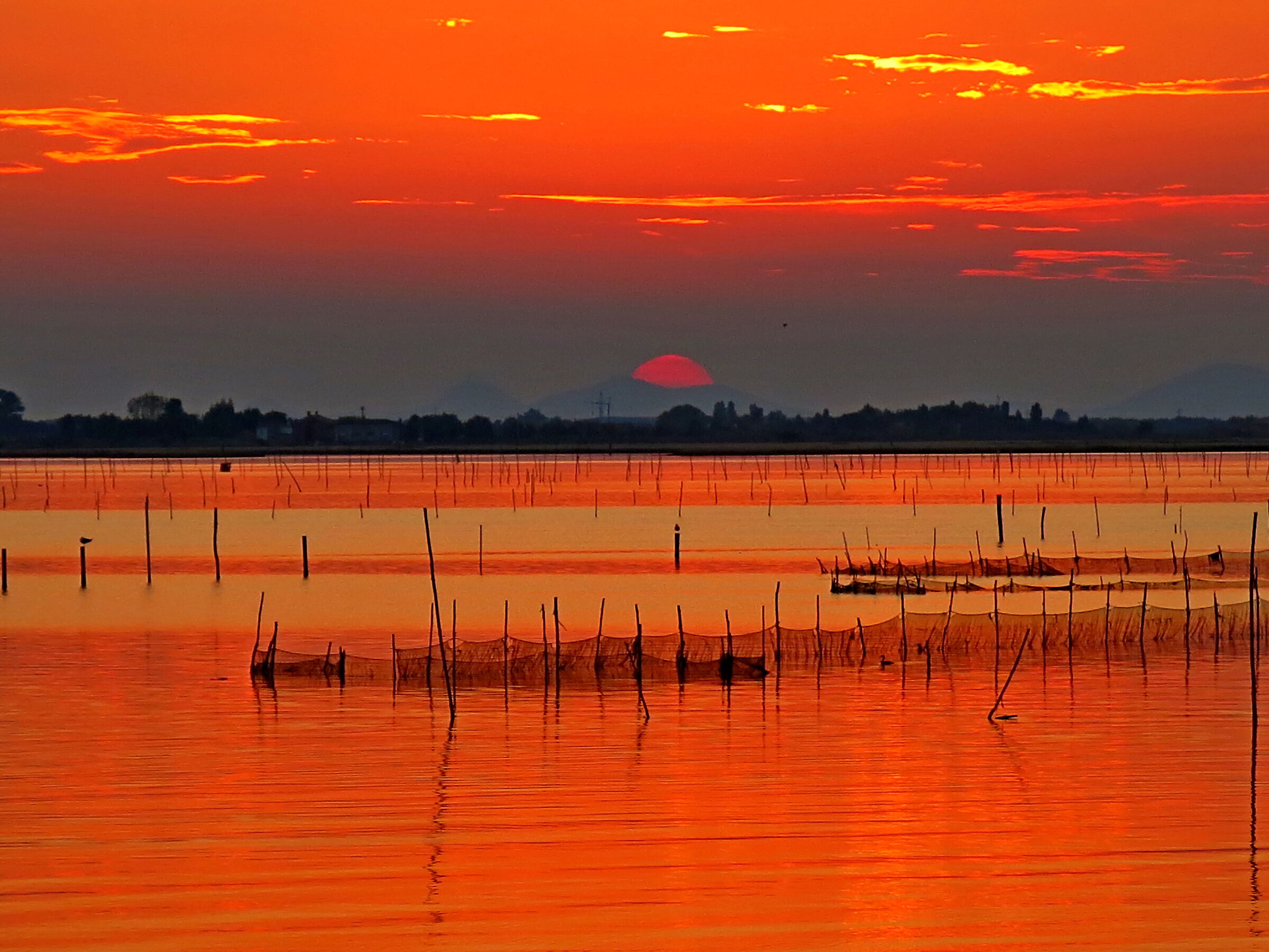 Sunset over the Lagoon.
