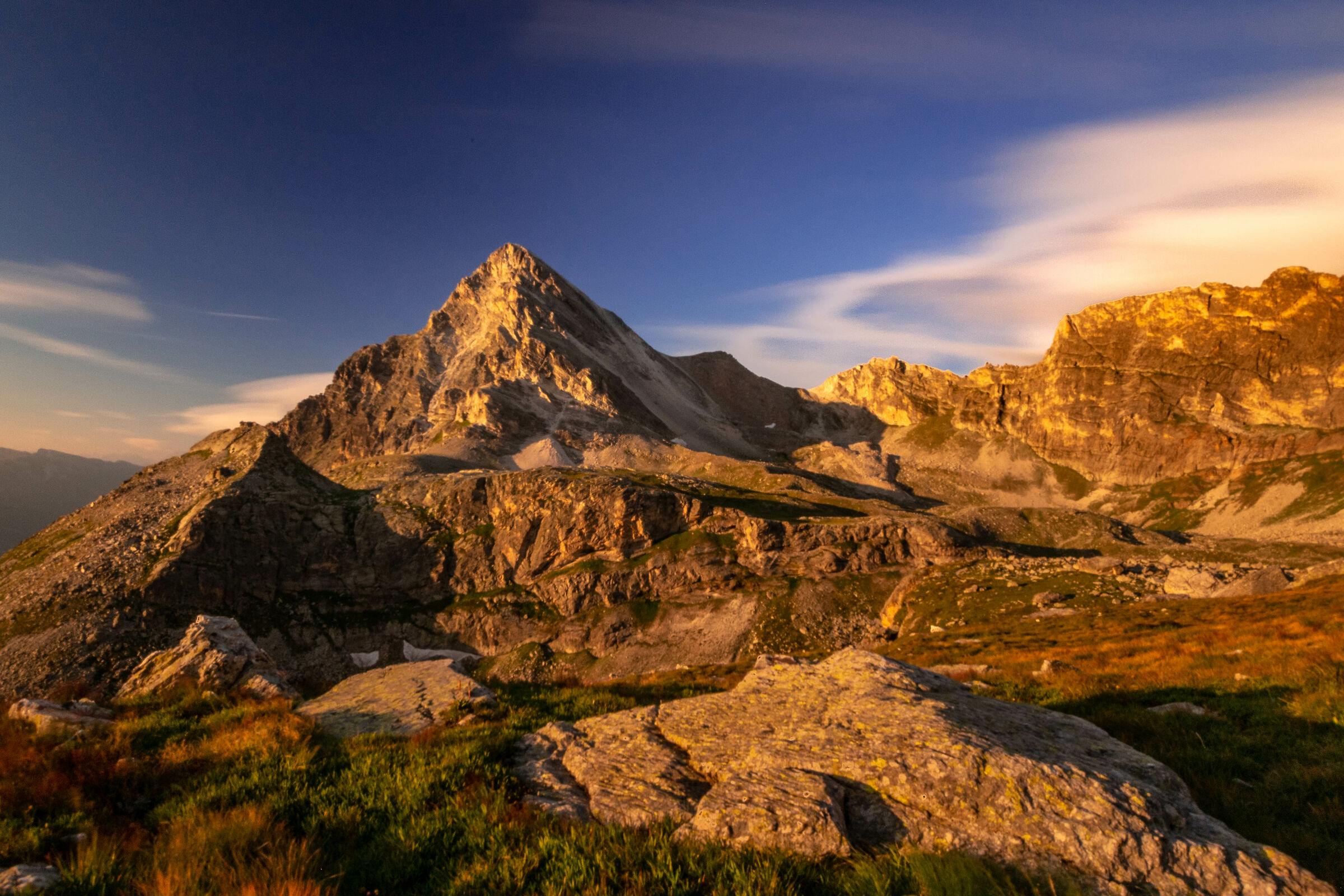 Mount Chersogno at dawn