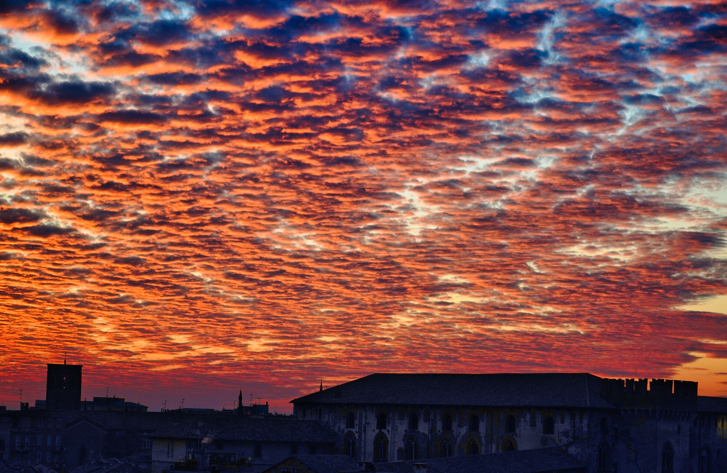 23-11-2020 Sunset over the Castle of Vigevano