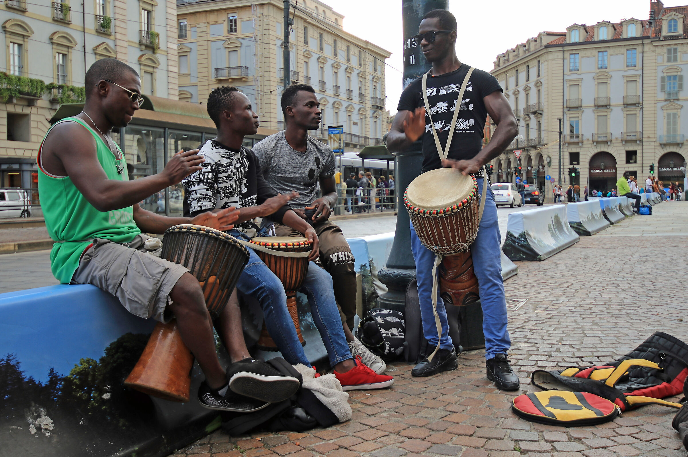 Tamburi in piazza Castello (Torino)