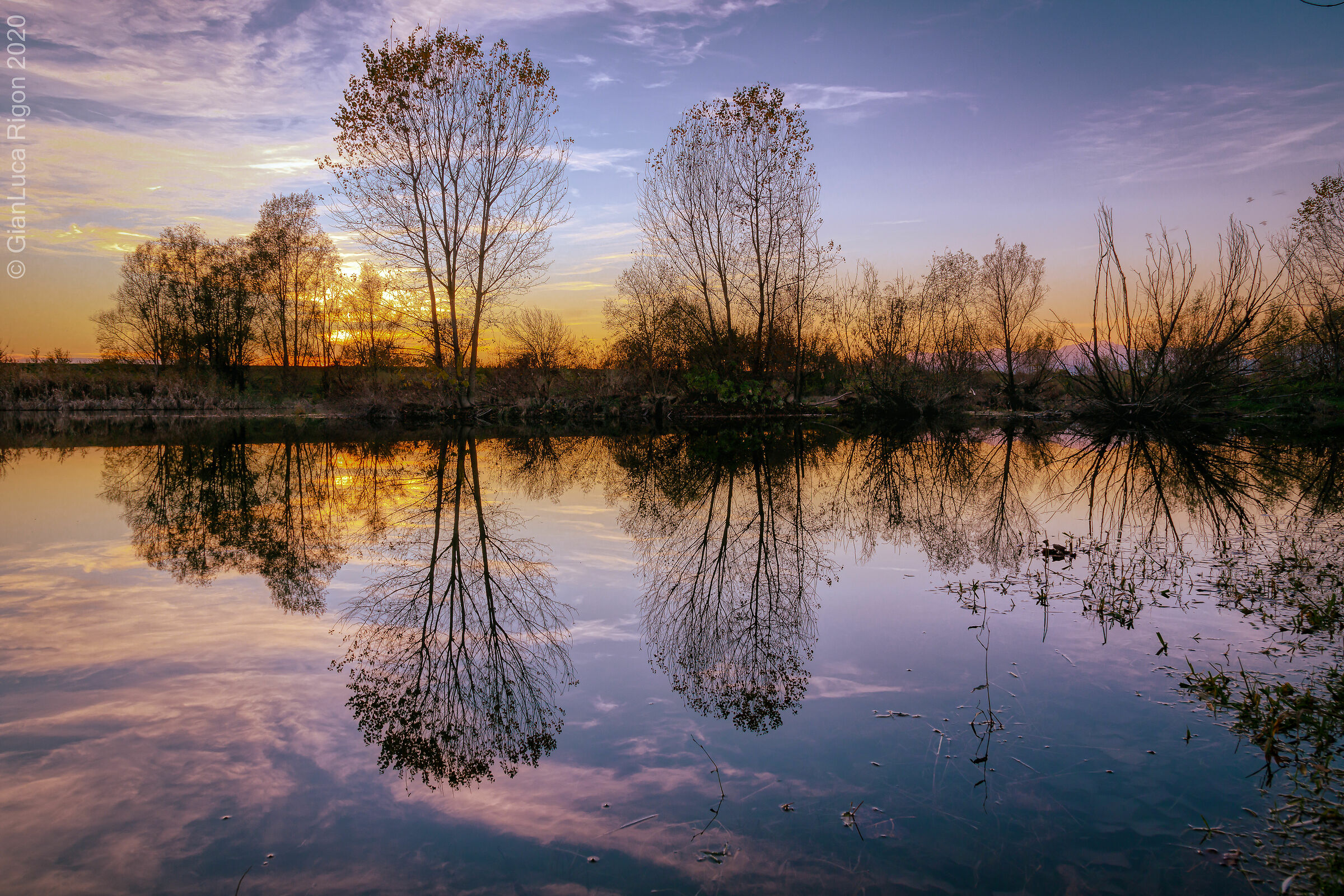 Tramonto sul torrente Astico