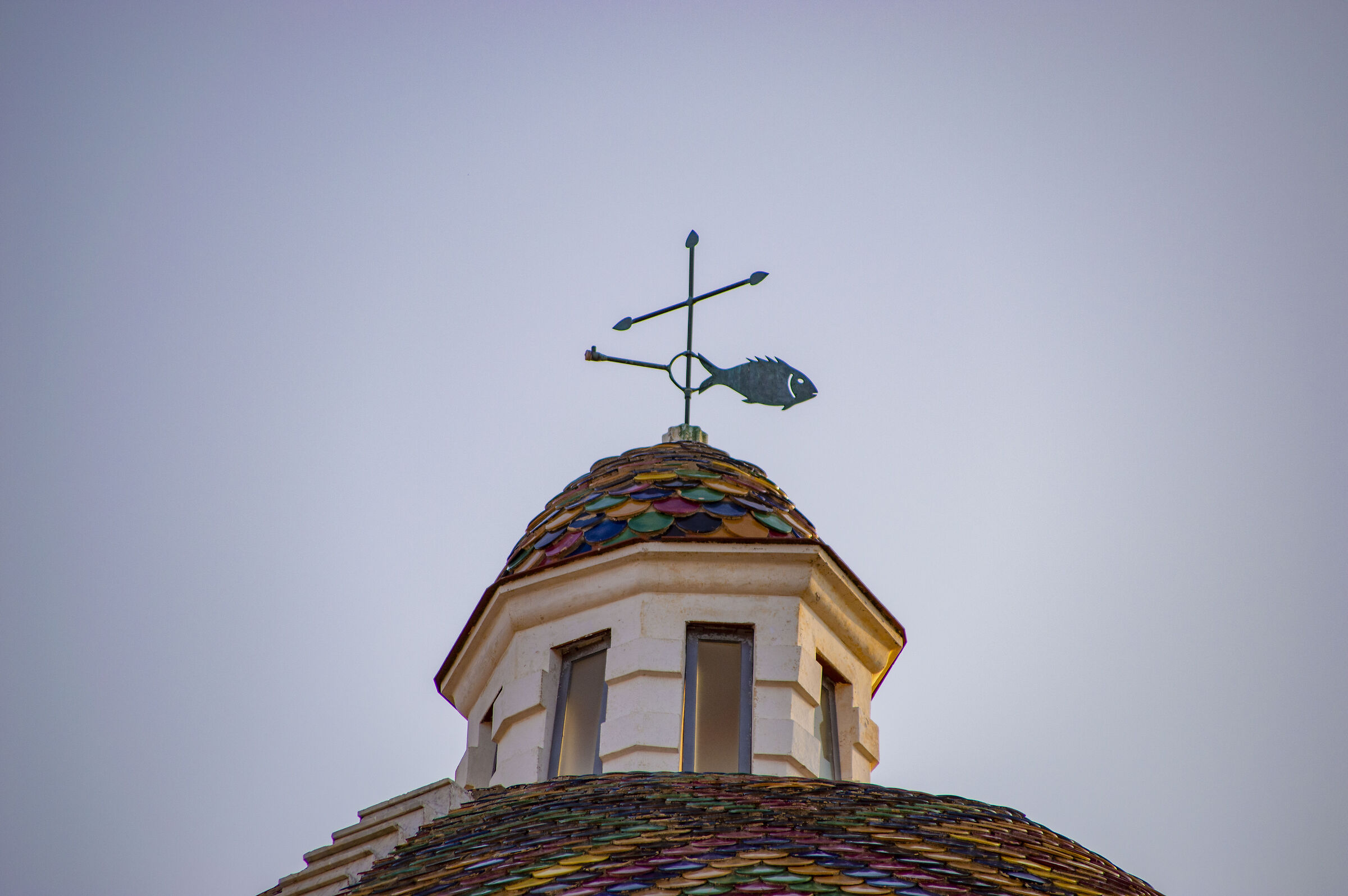 Alghero - Particular Colored Dome of St. Michael