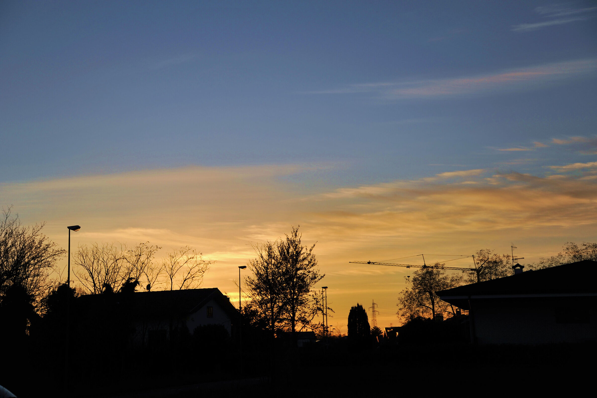 a sunset in Pradamano