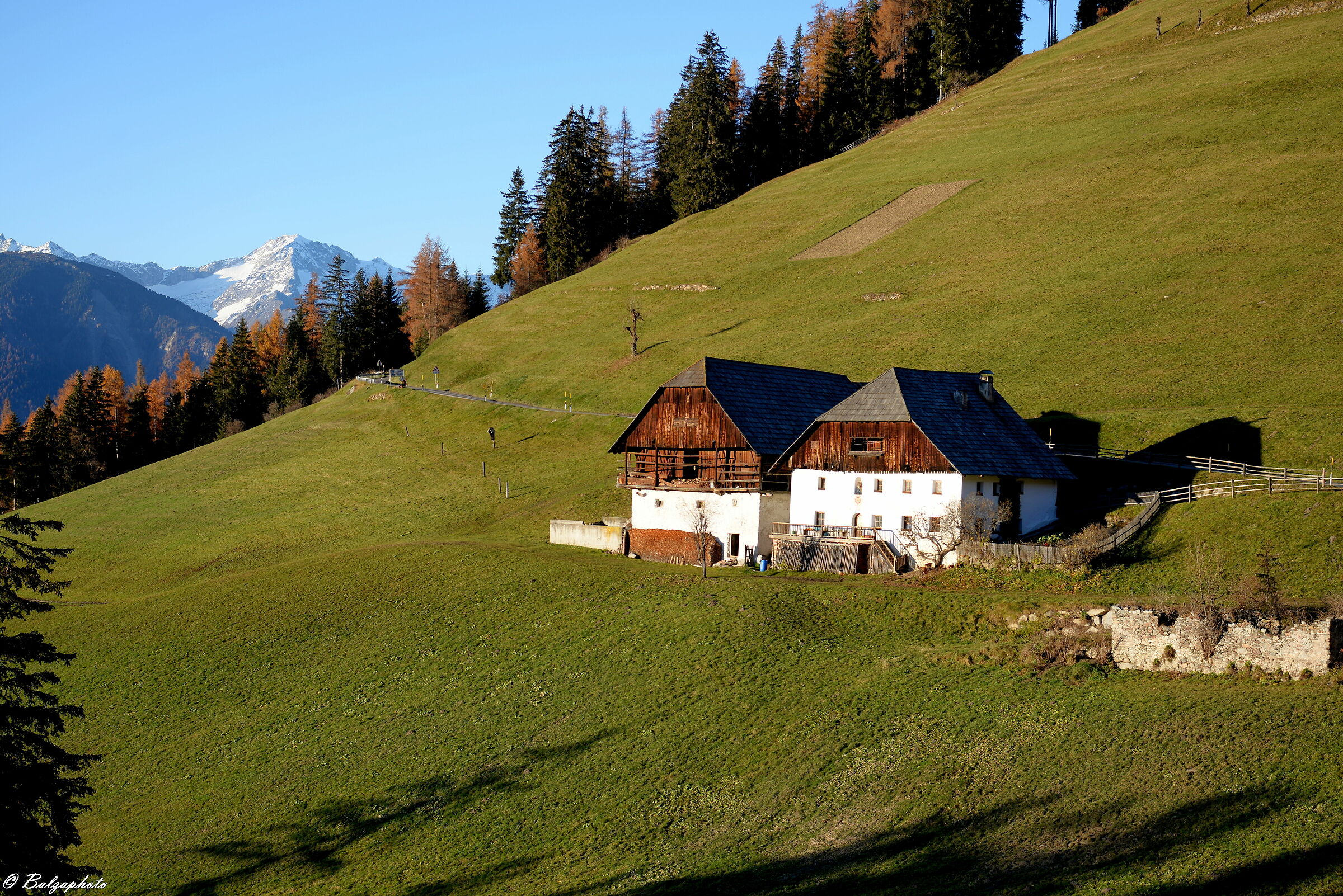 Maso di montagna tipico dell`Alto Adige