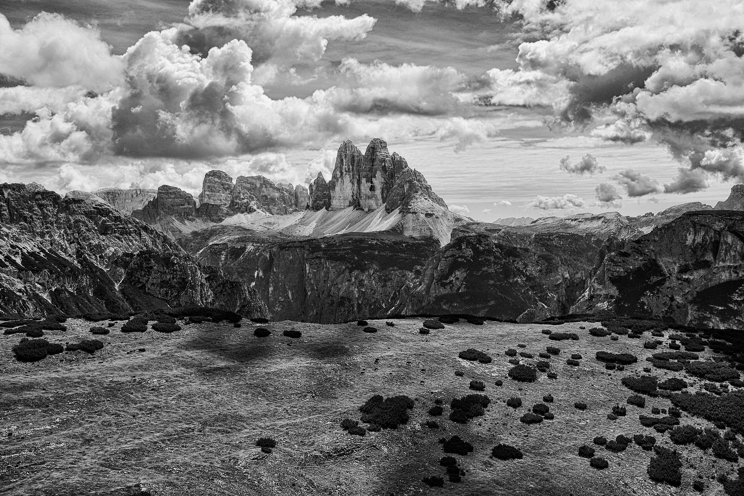 The three peaks taken from Monte Specie