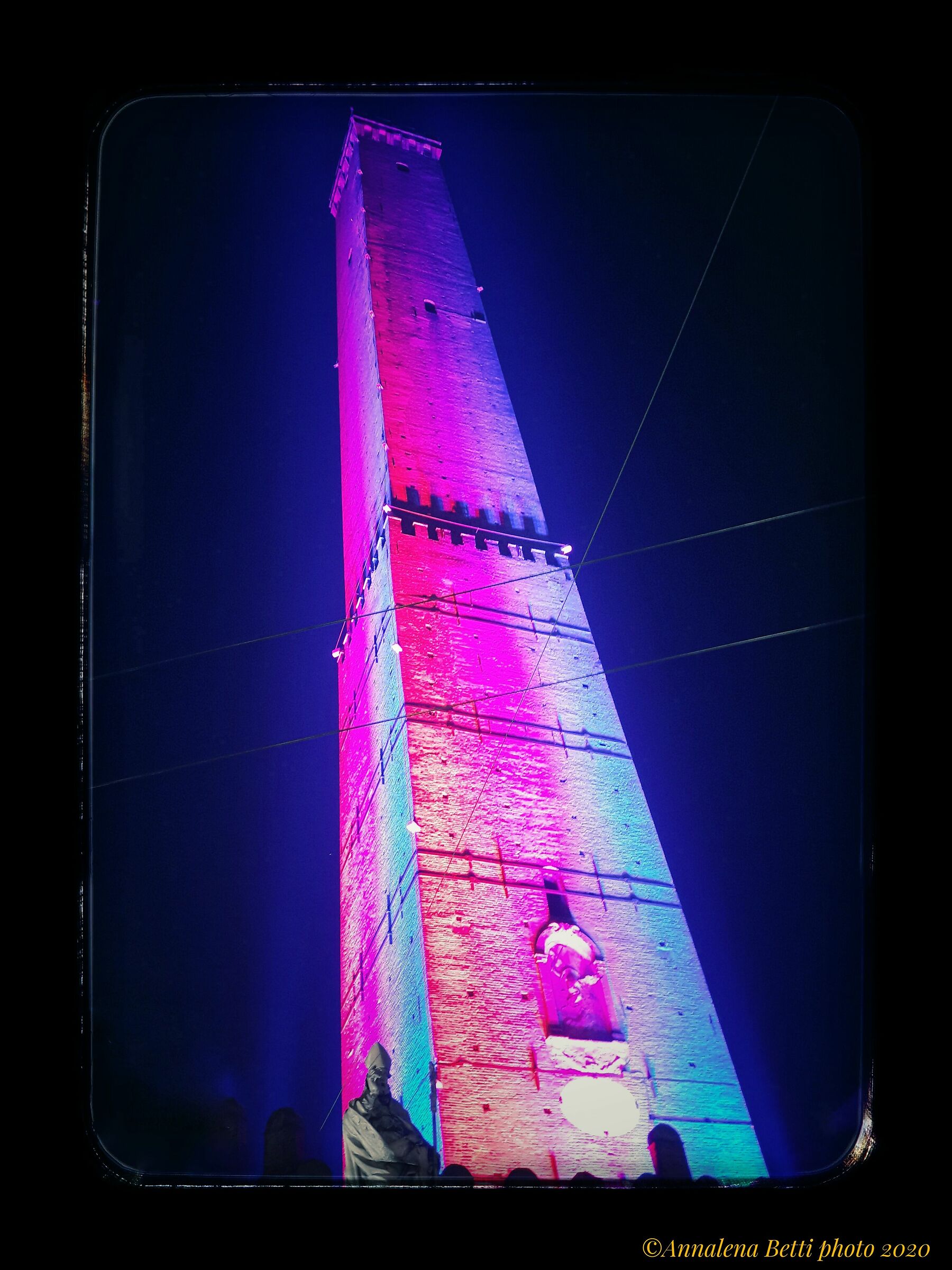 Christmas lights on the Tower of donkeys