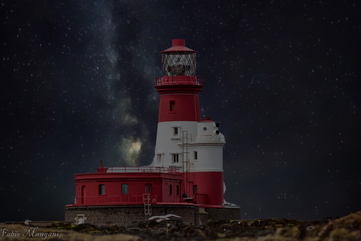Esposizione notturna faro delle farne