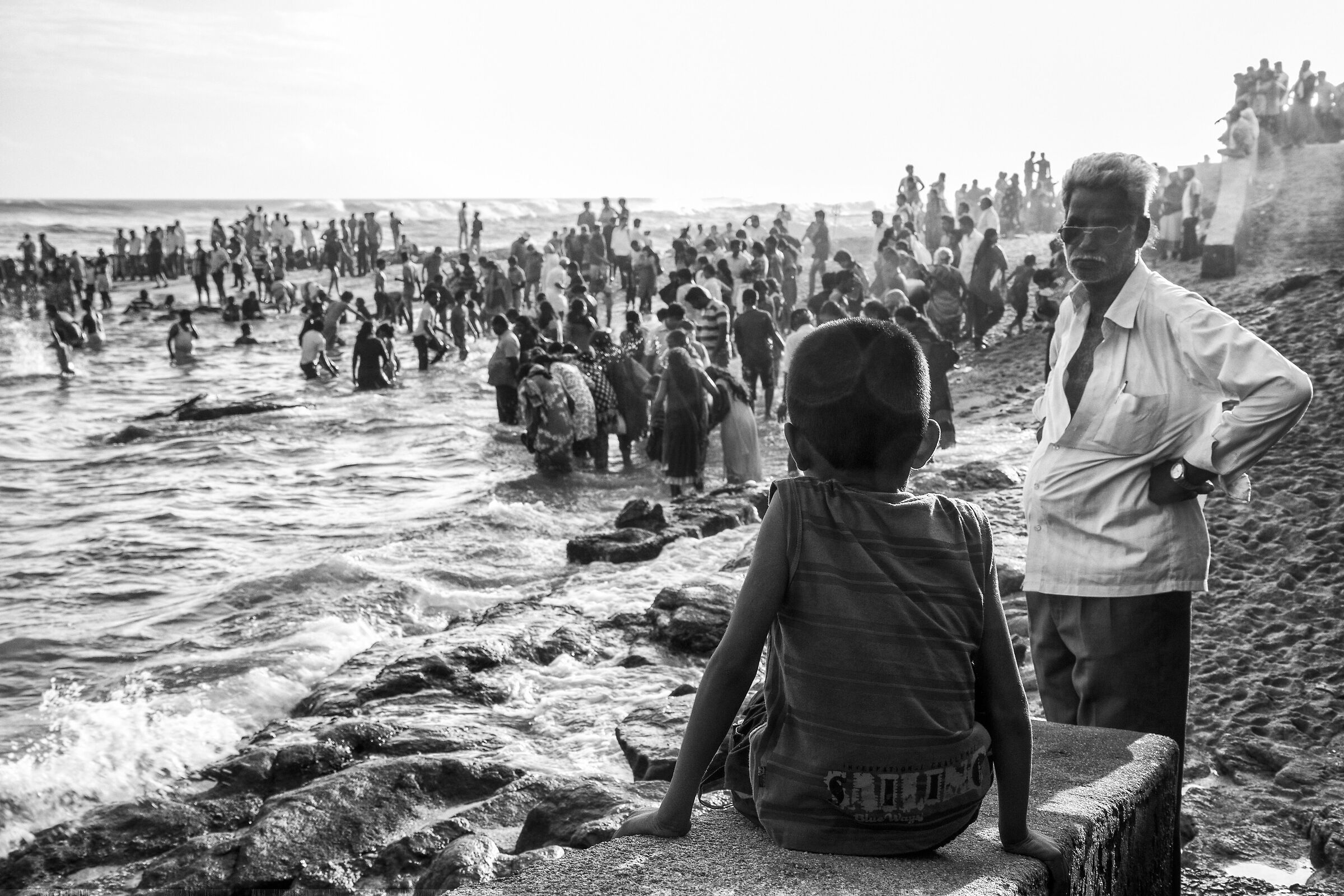 bath time in Kanyakumari