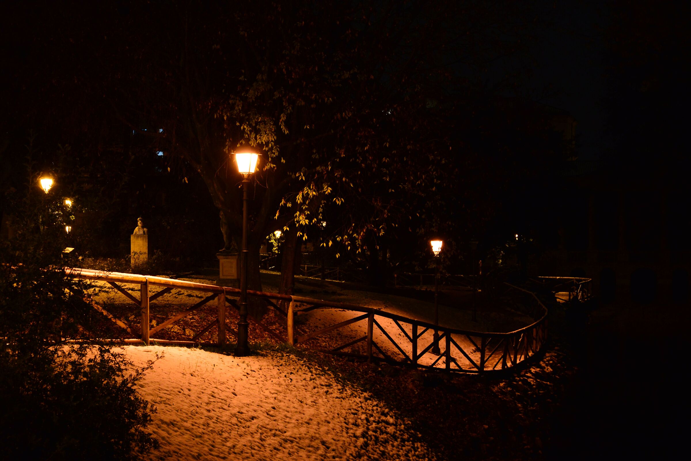 Last snow of the evening