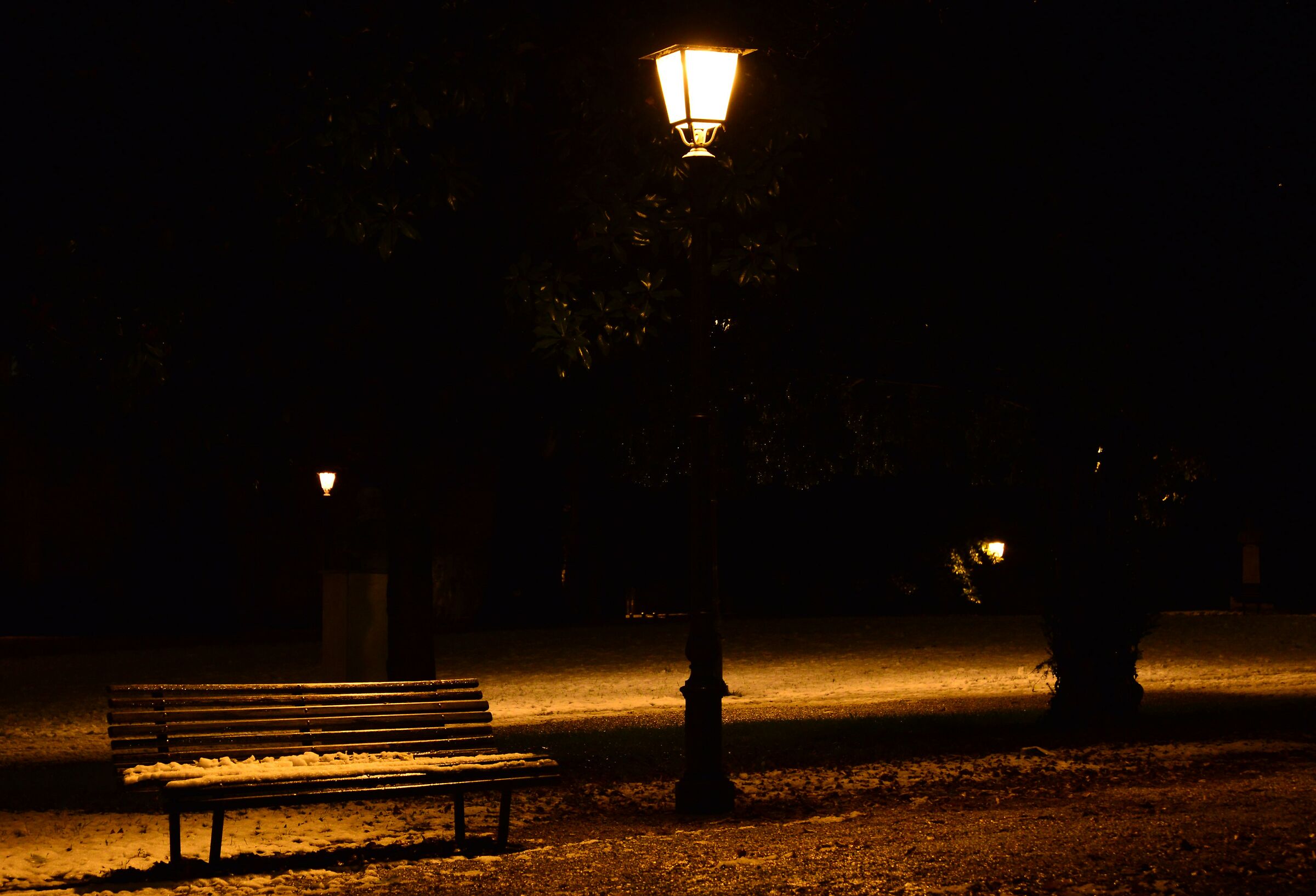 Last snow of the evening