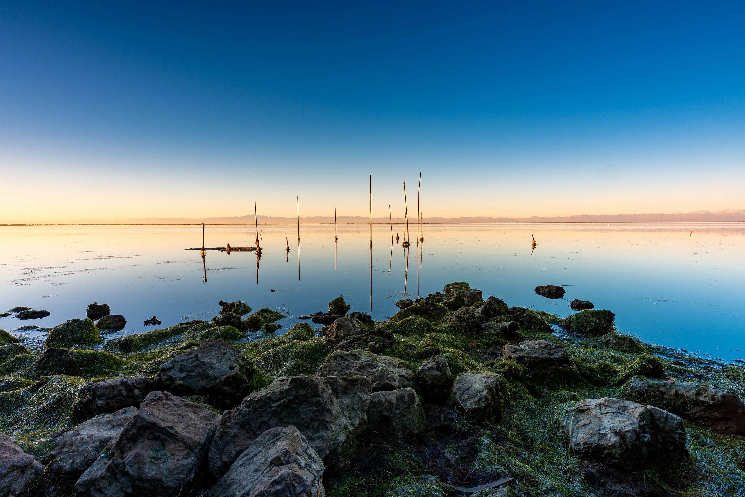 Quasi al tramonto in laguna