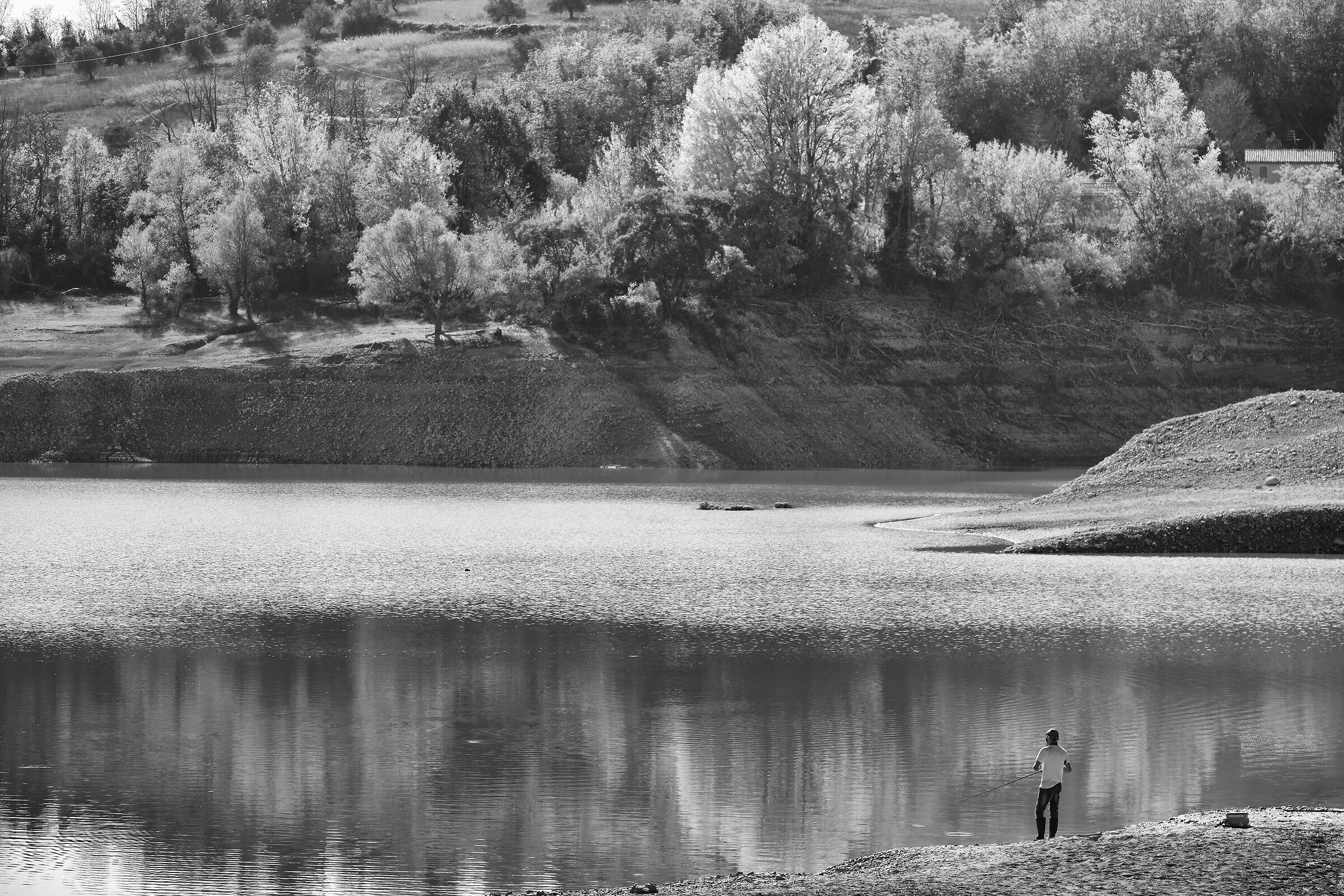 Pescatore al tramonto