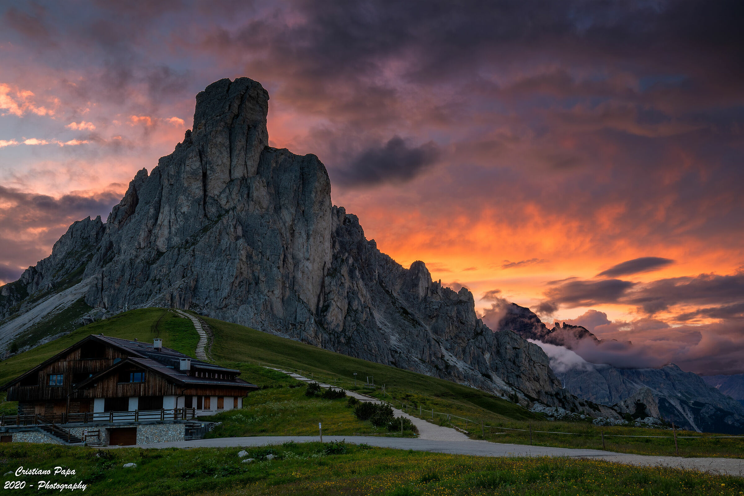 Sunset over the Giau