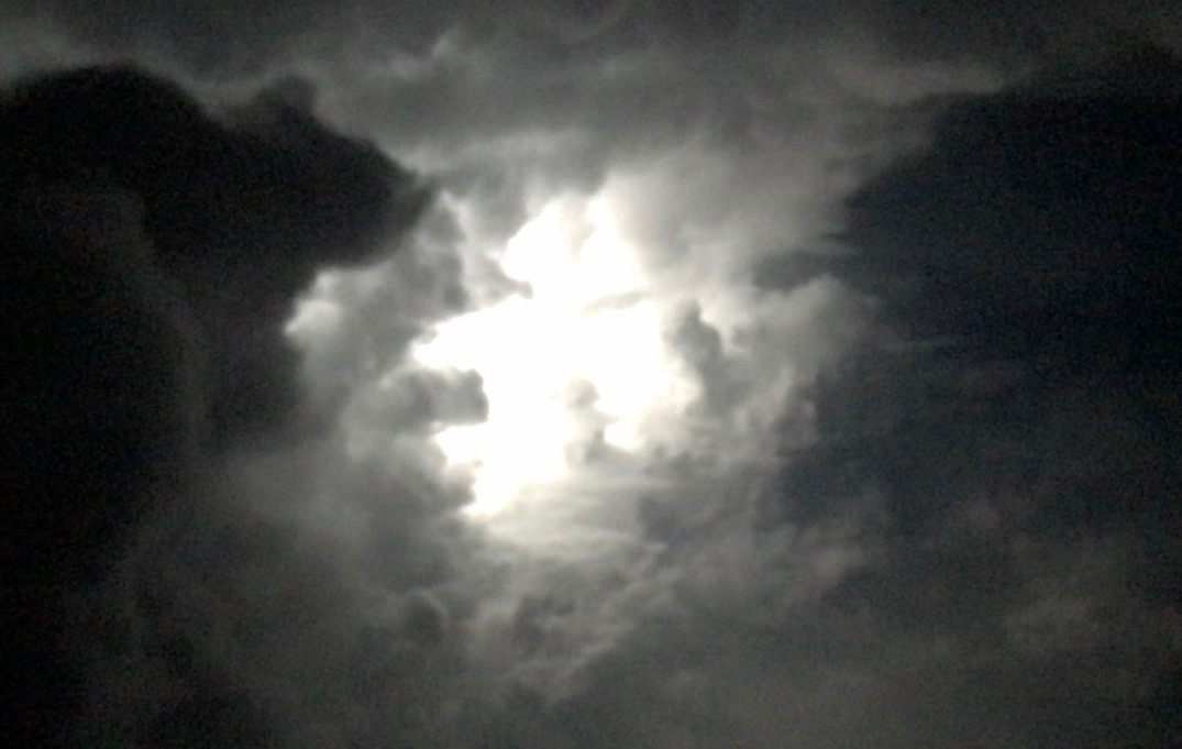 night thunderstorm over central Africa
