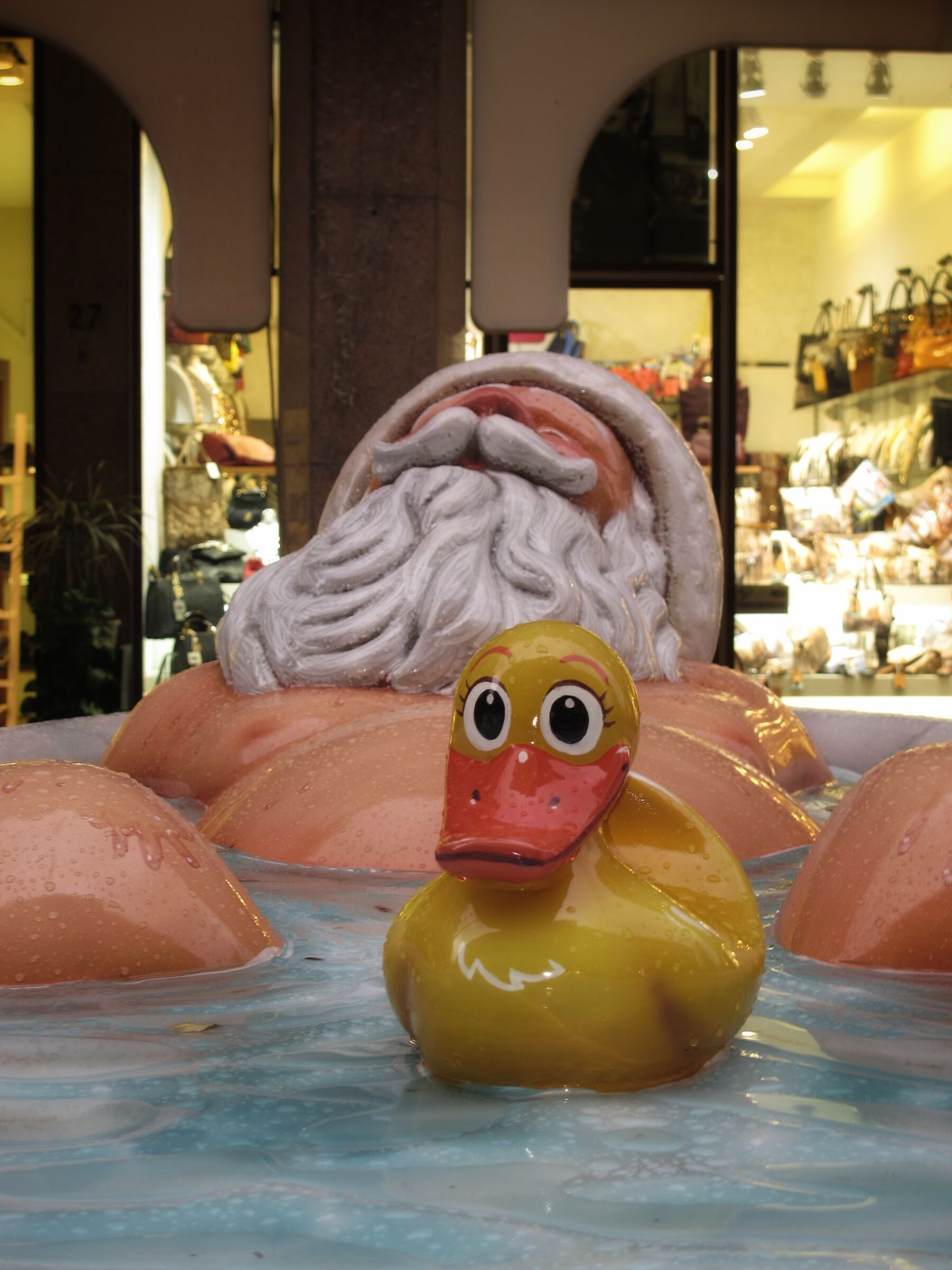 Santa claus at the Baths