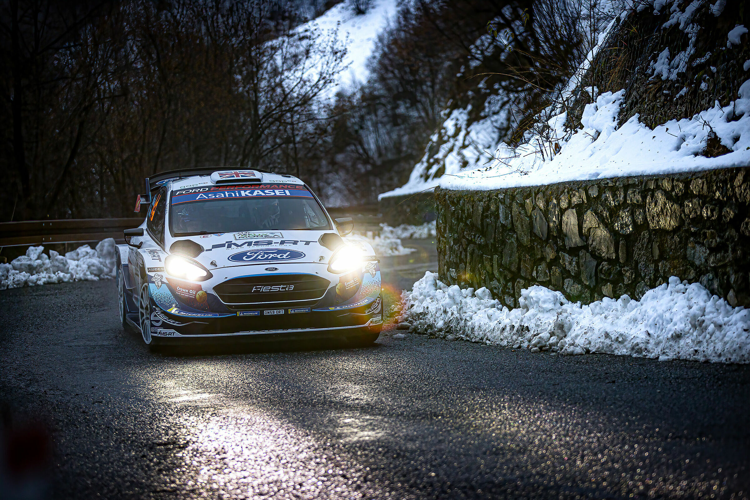 Gus Greensmith on Ford Fiesta WRC Plus