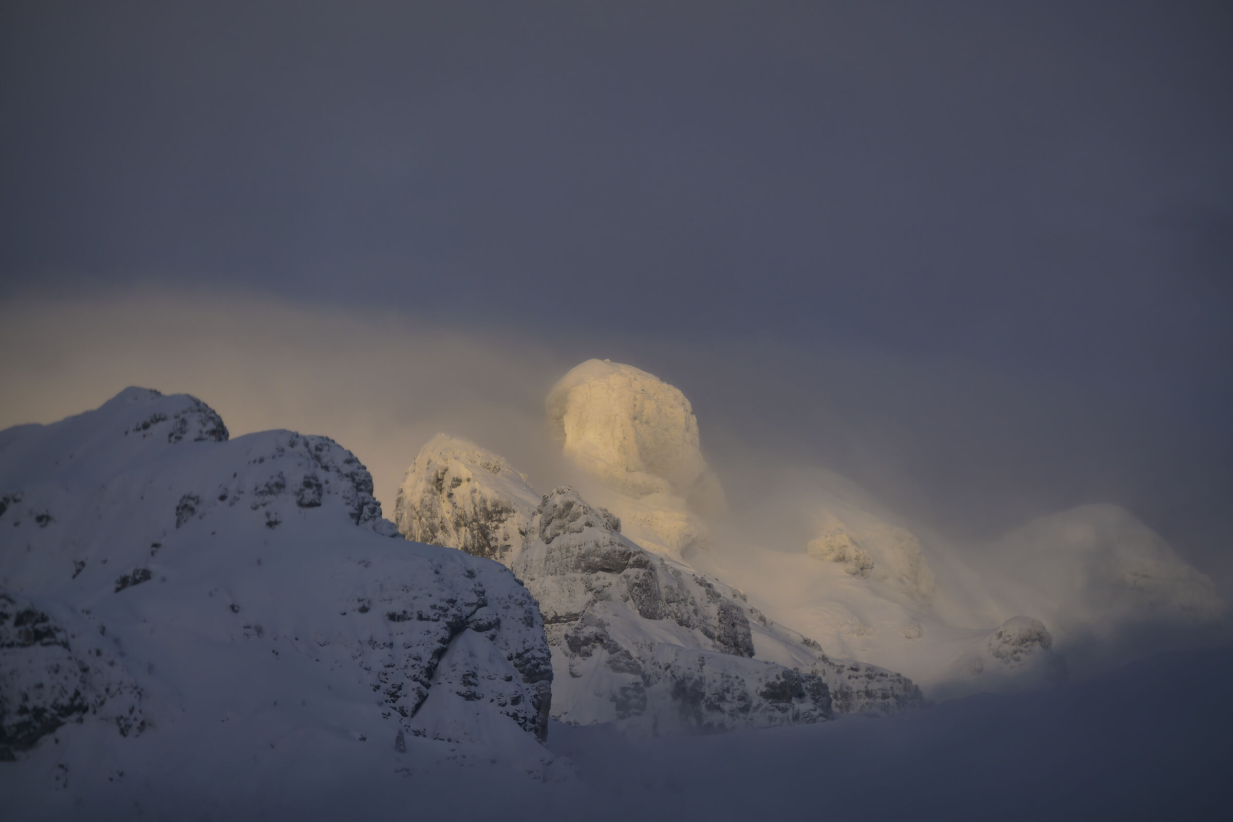 Sunset of the Carnic Alps December 2020