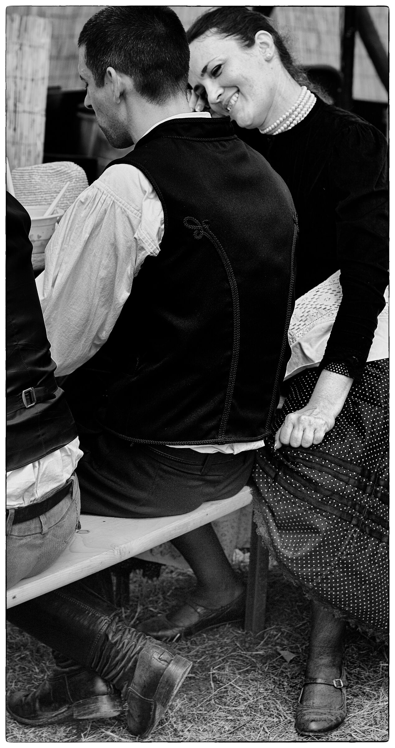 The sweetheart is eating