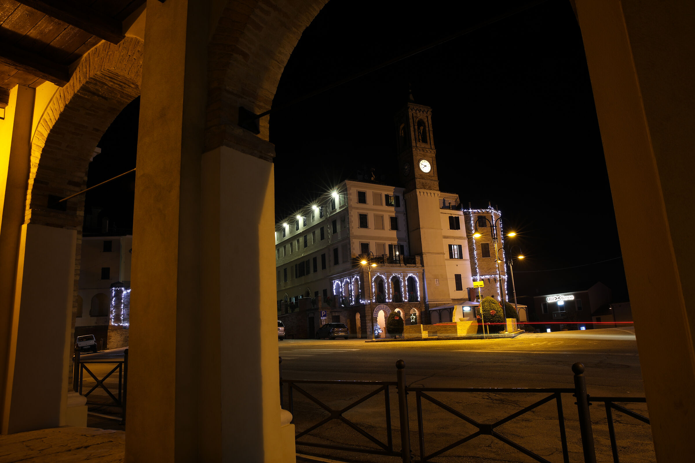 Admiring the village