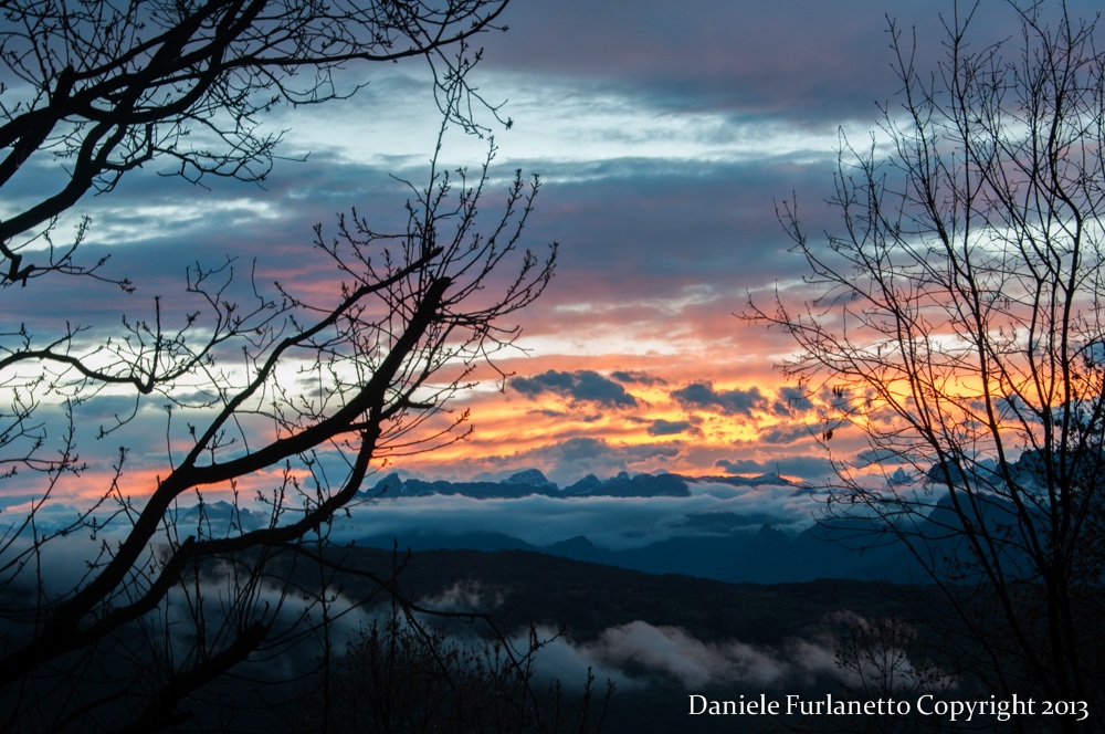 Tramonto sulle dolomiti