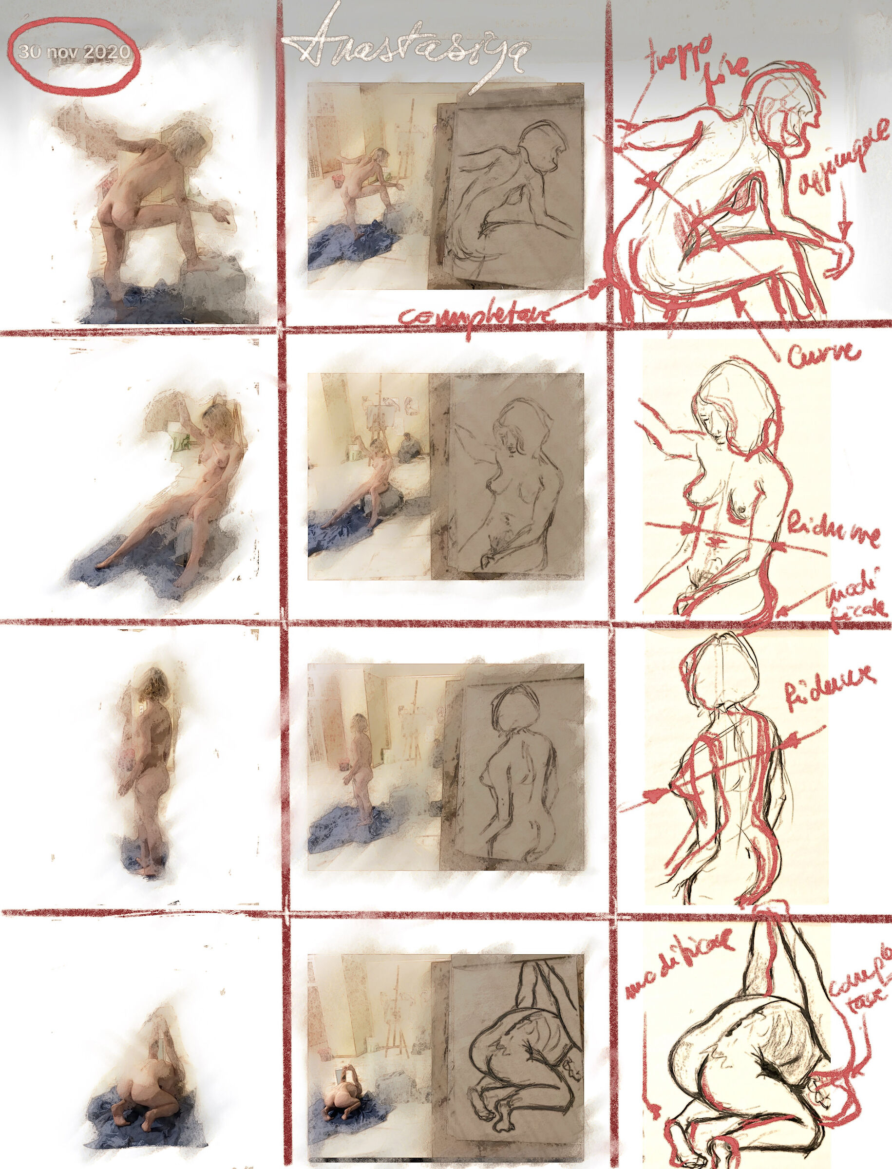 Correzioni di ritratti dal vero