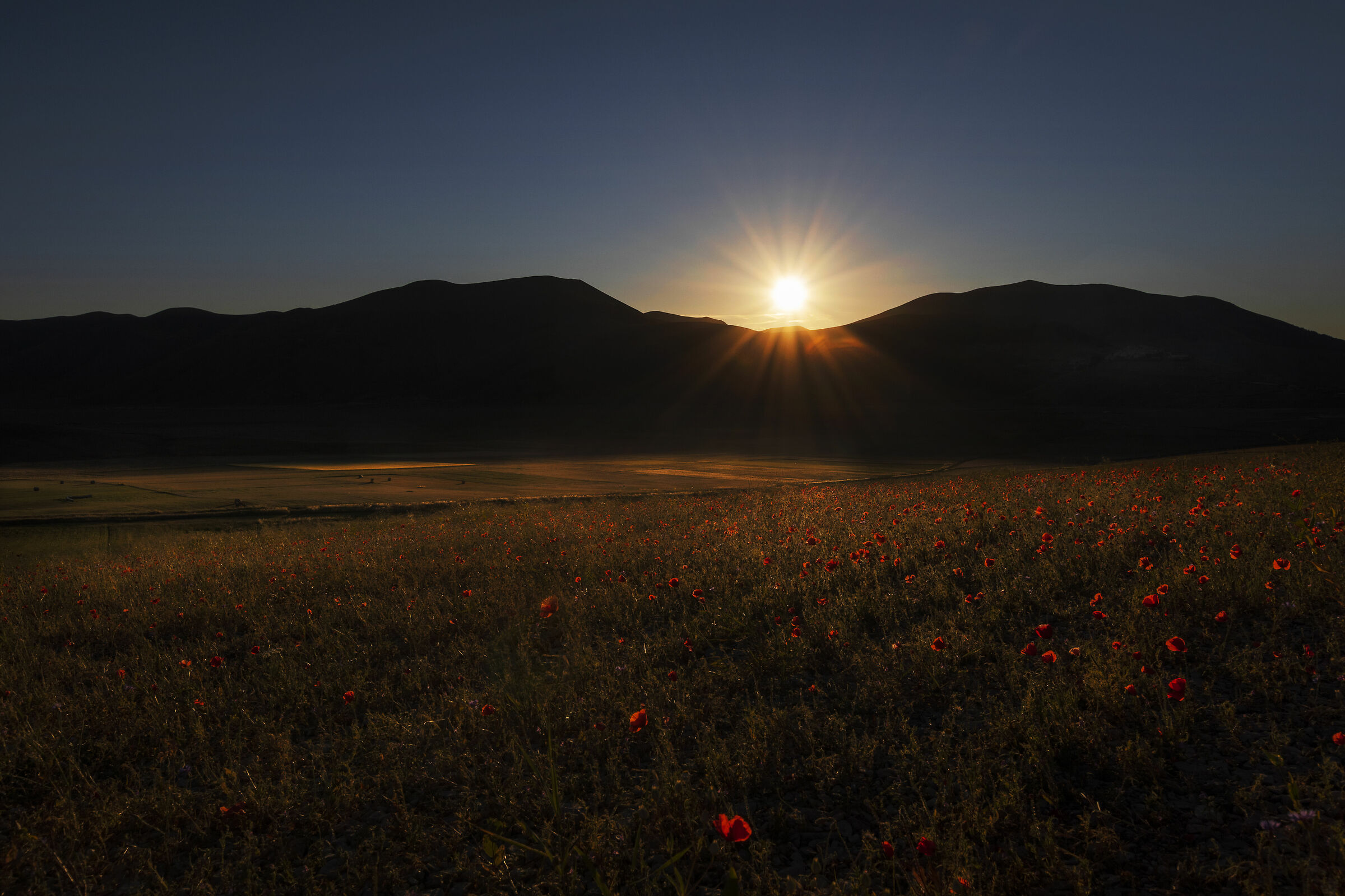 Sunset in Castelluccio