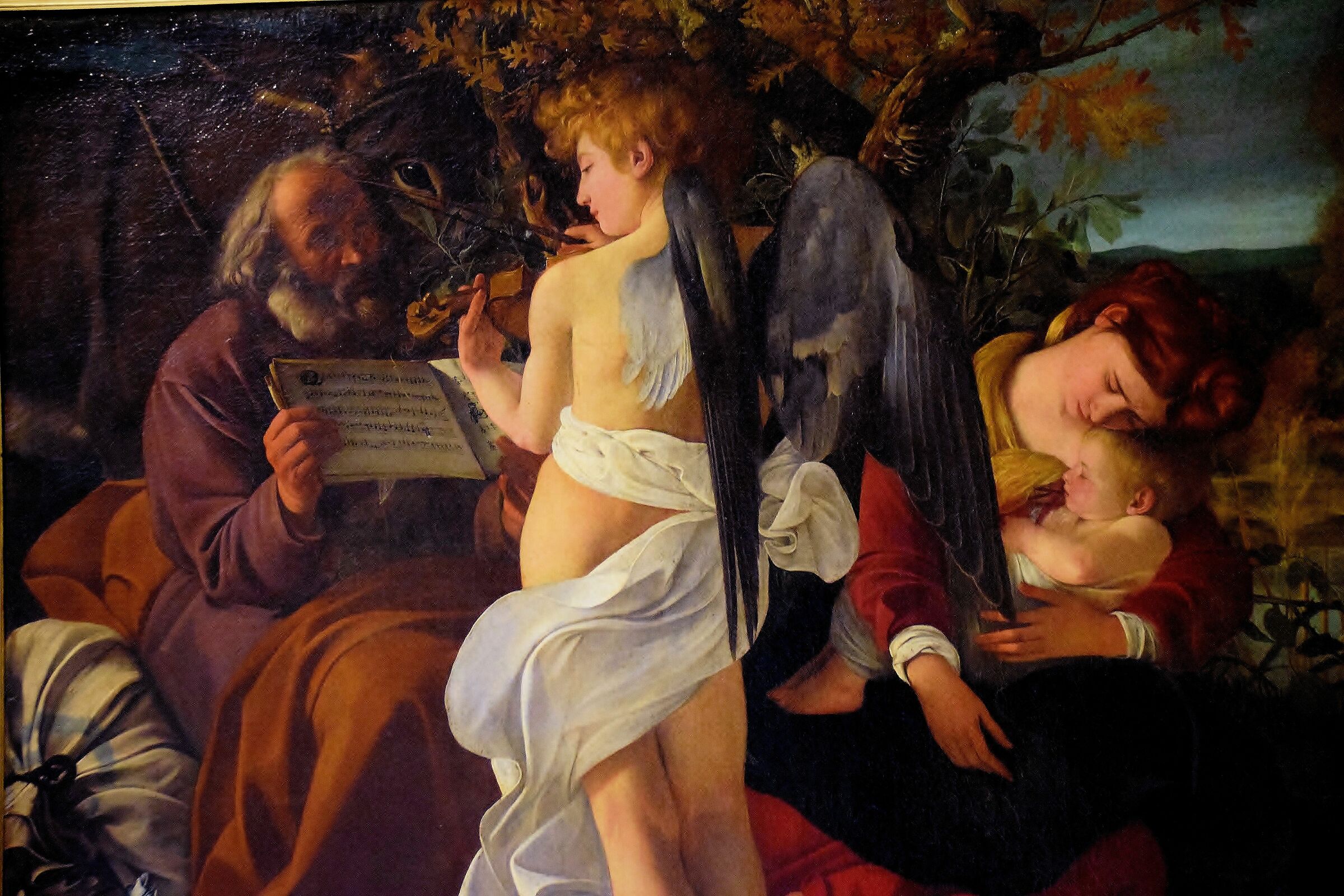 Caravaggio "Riposo durante la fuga in Egitto"