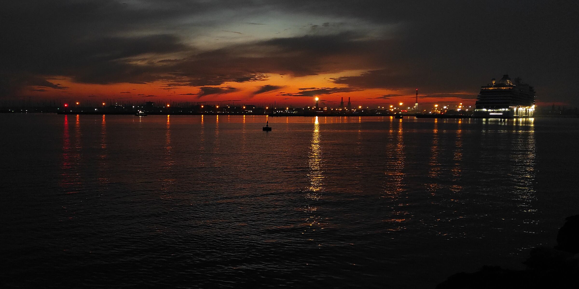 Sunset over the harbor