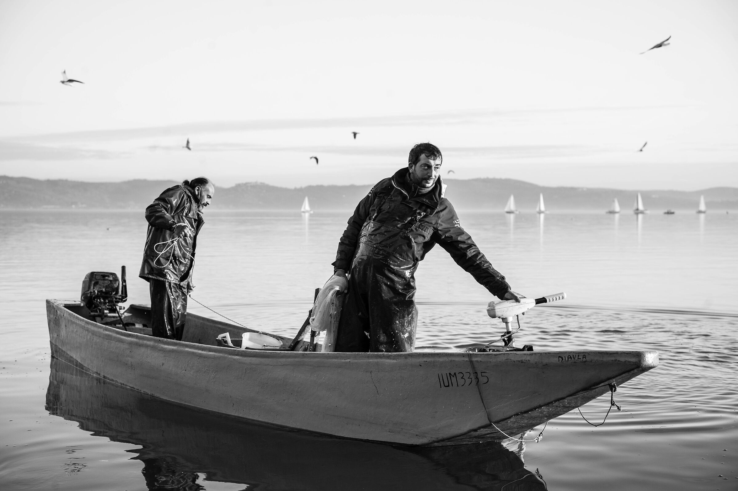 A pesca con la "diavla"