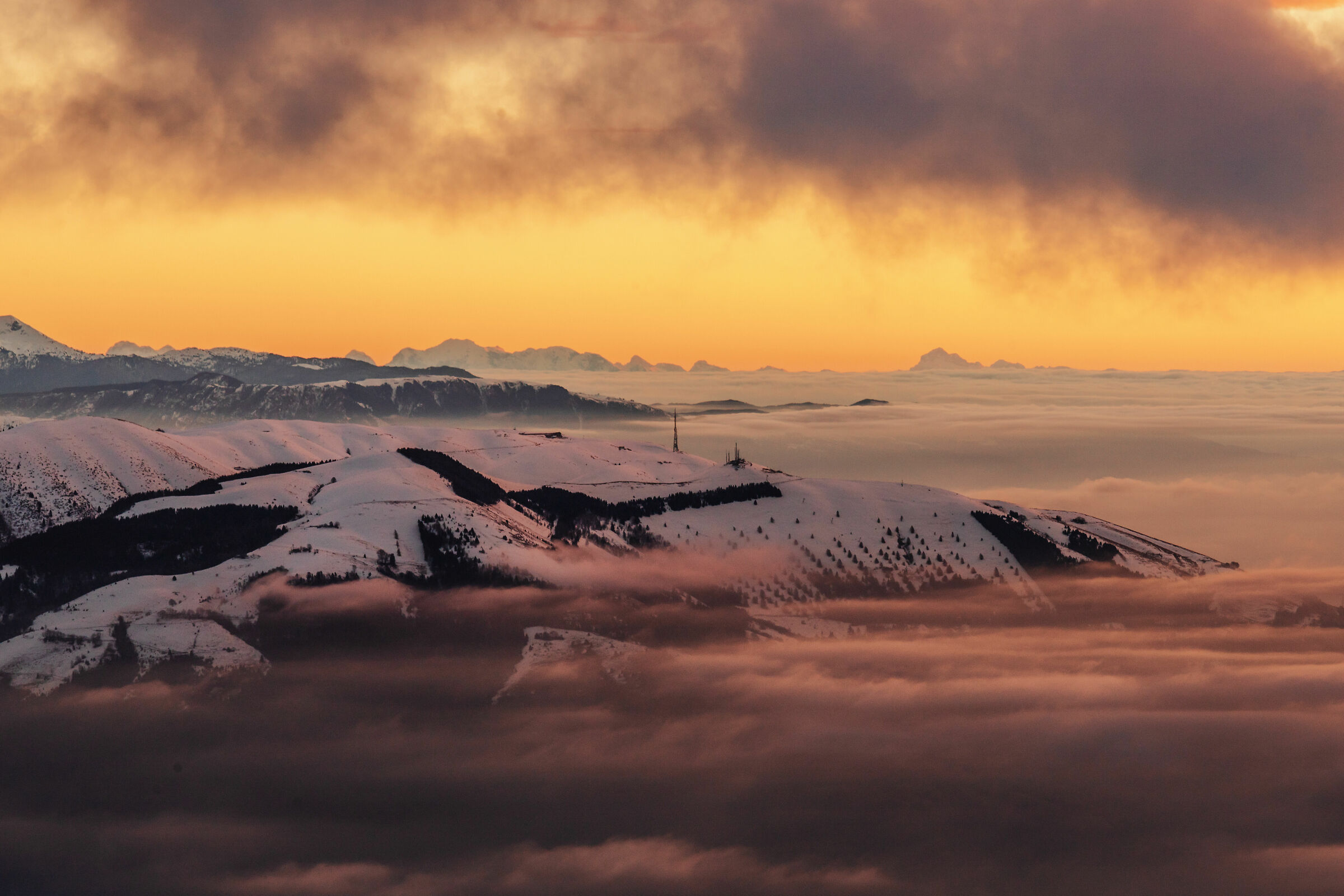 from the grappa mountain to the east